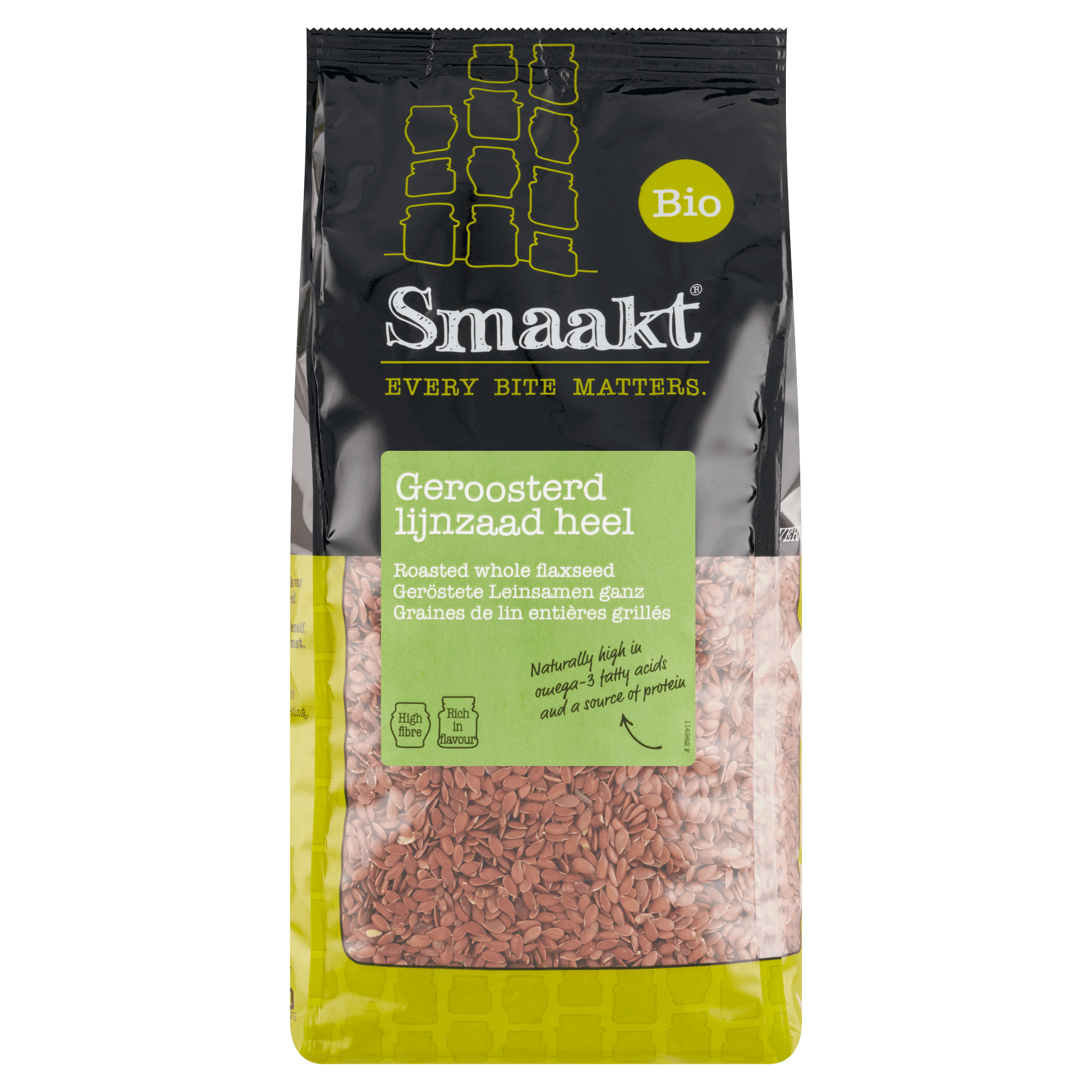Smaakt Lijnzaad geroosterd heel bio