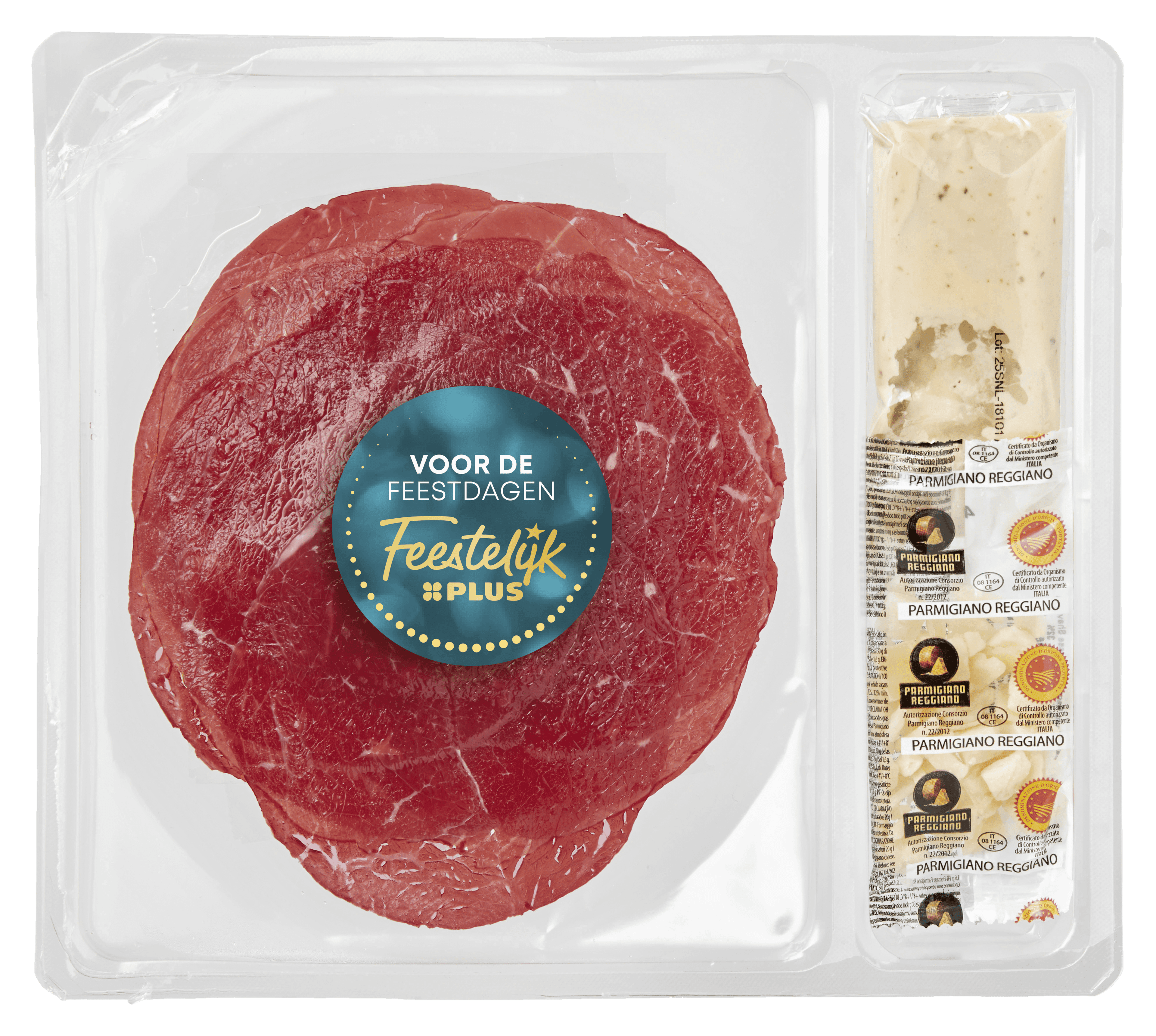 PLUS Carpaccio truffel kaas pijnboompitten