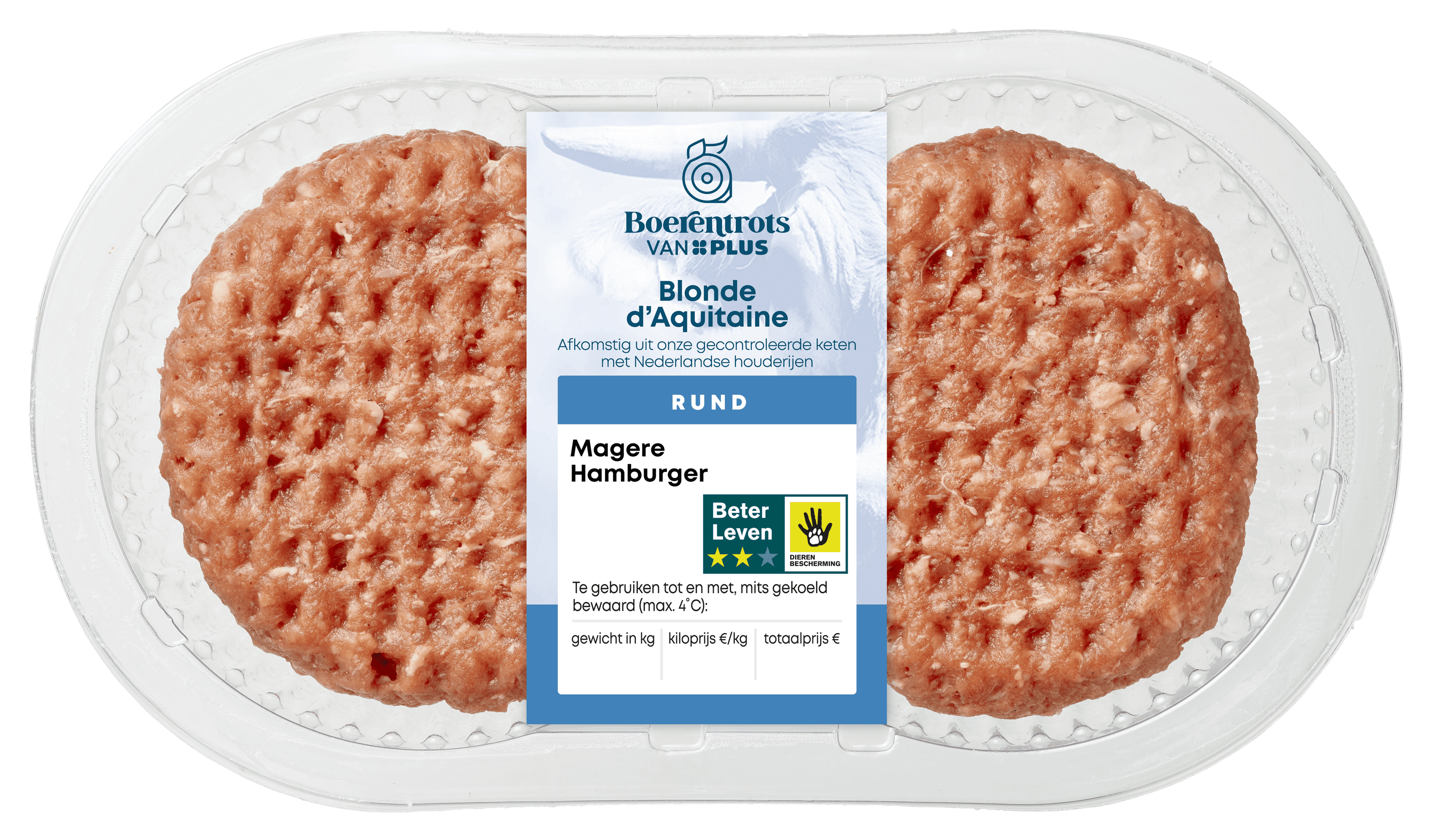 PLUS Boerentrots BLAQ Magere Hamburger