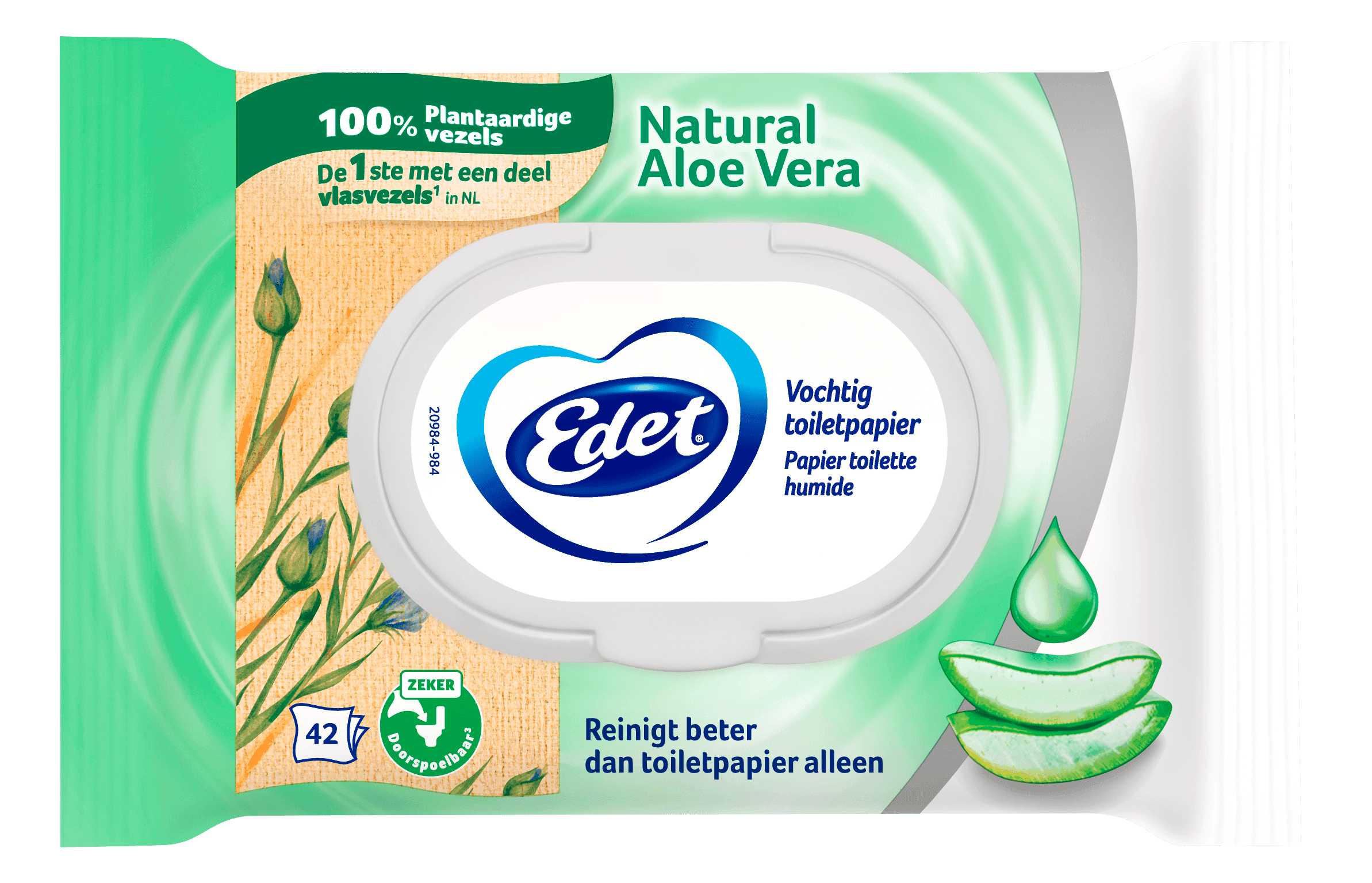 Edet Aloe vera vochtig toiletpapier