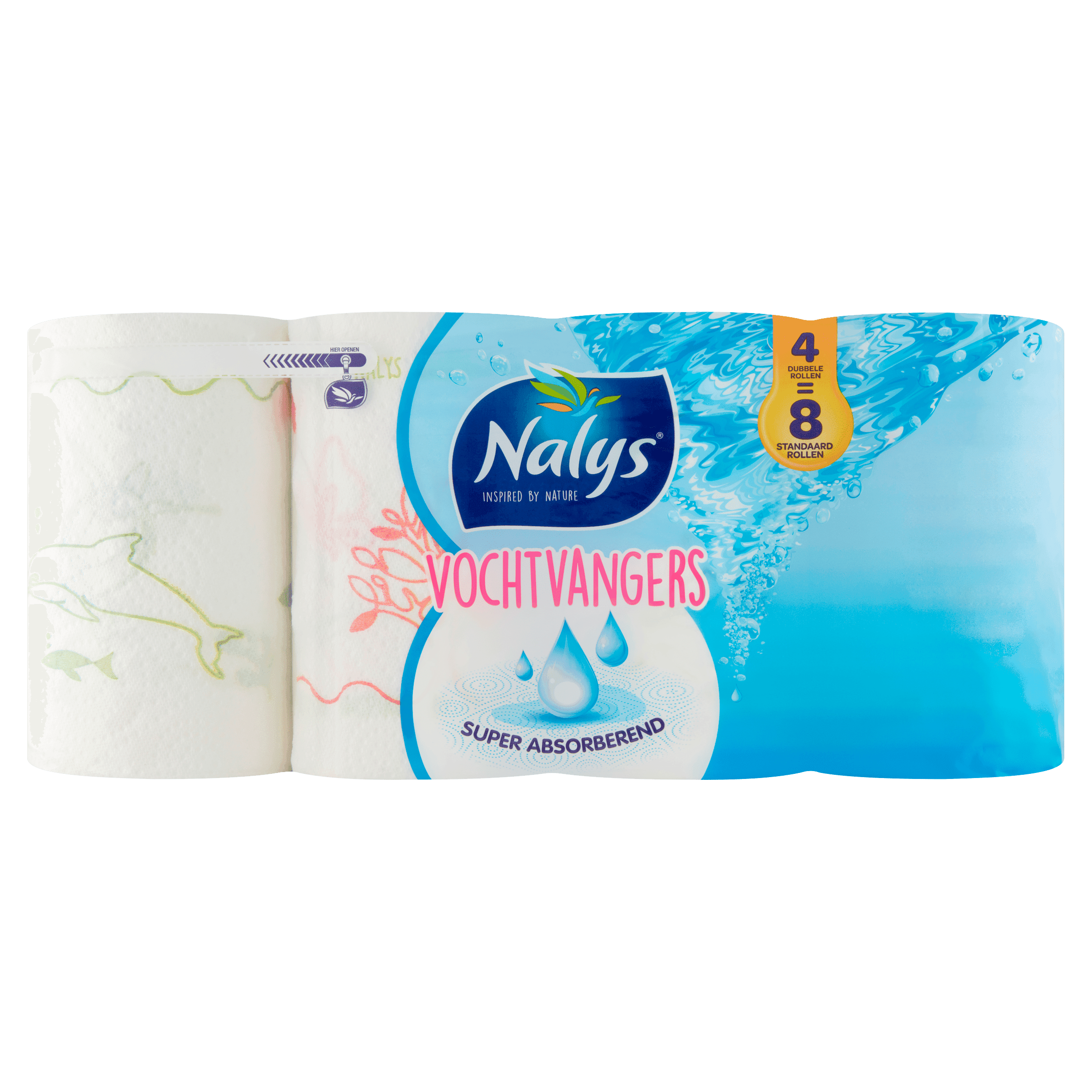 NALYS Vochtvangers keukenpapier dubbele rol