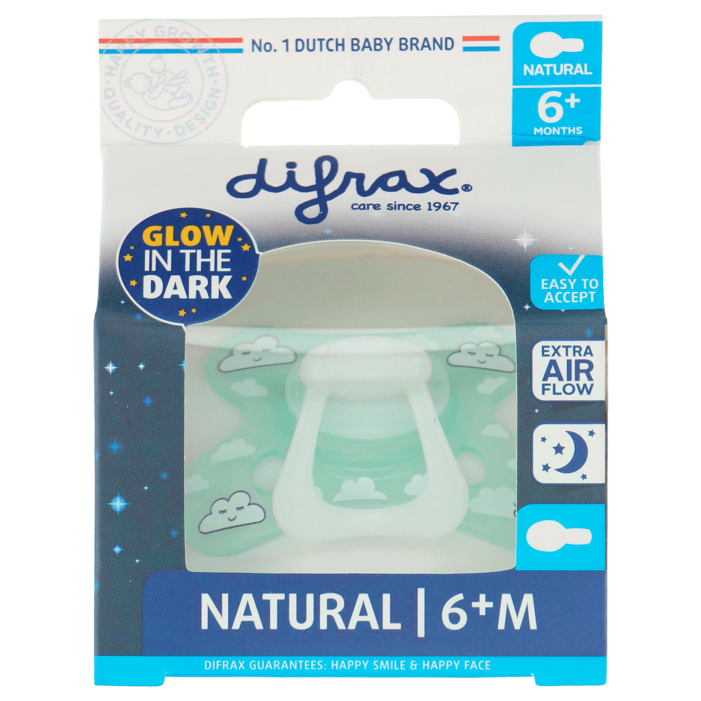 Difrax Fopspeen natural 6+ maanden nacht