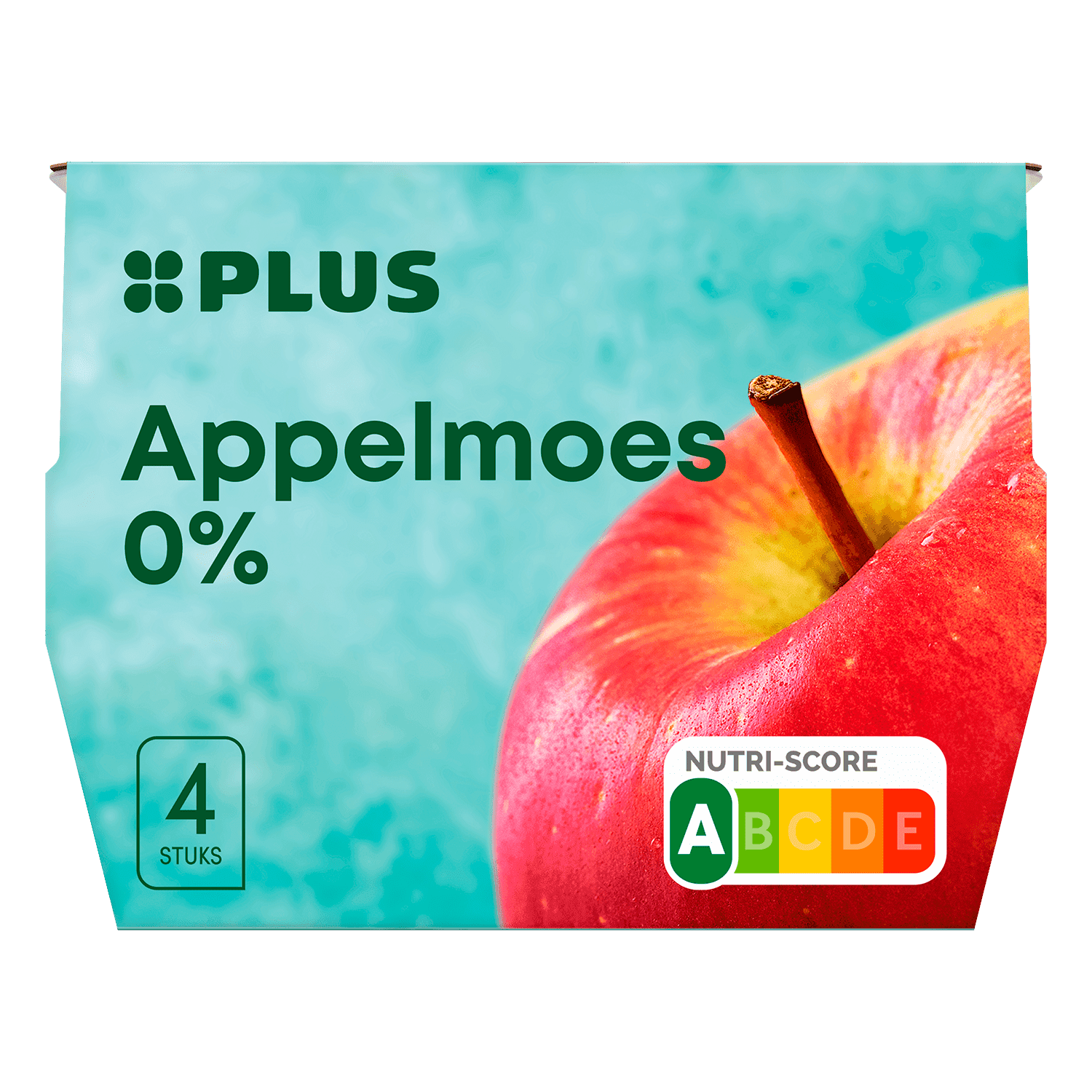 PLUS Appelmoes 0% 4-pack