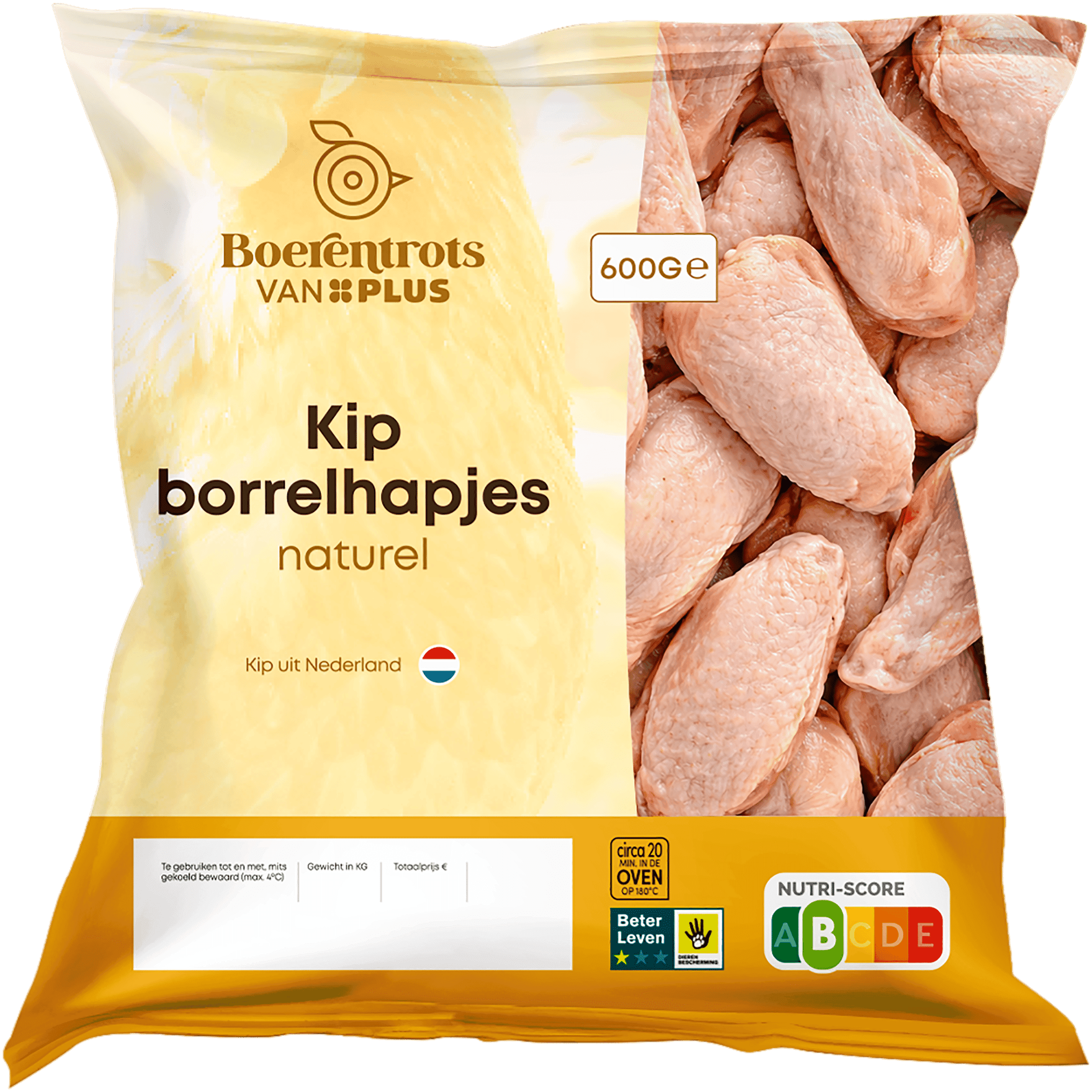 PLUS Boerentrots Kipborrelhapjes naturel