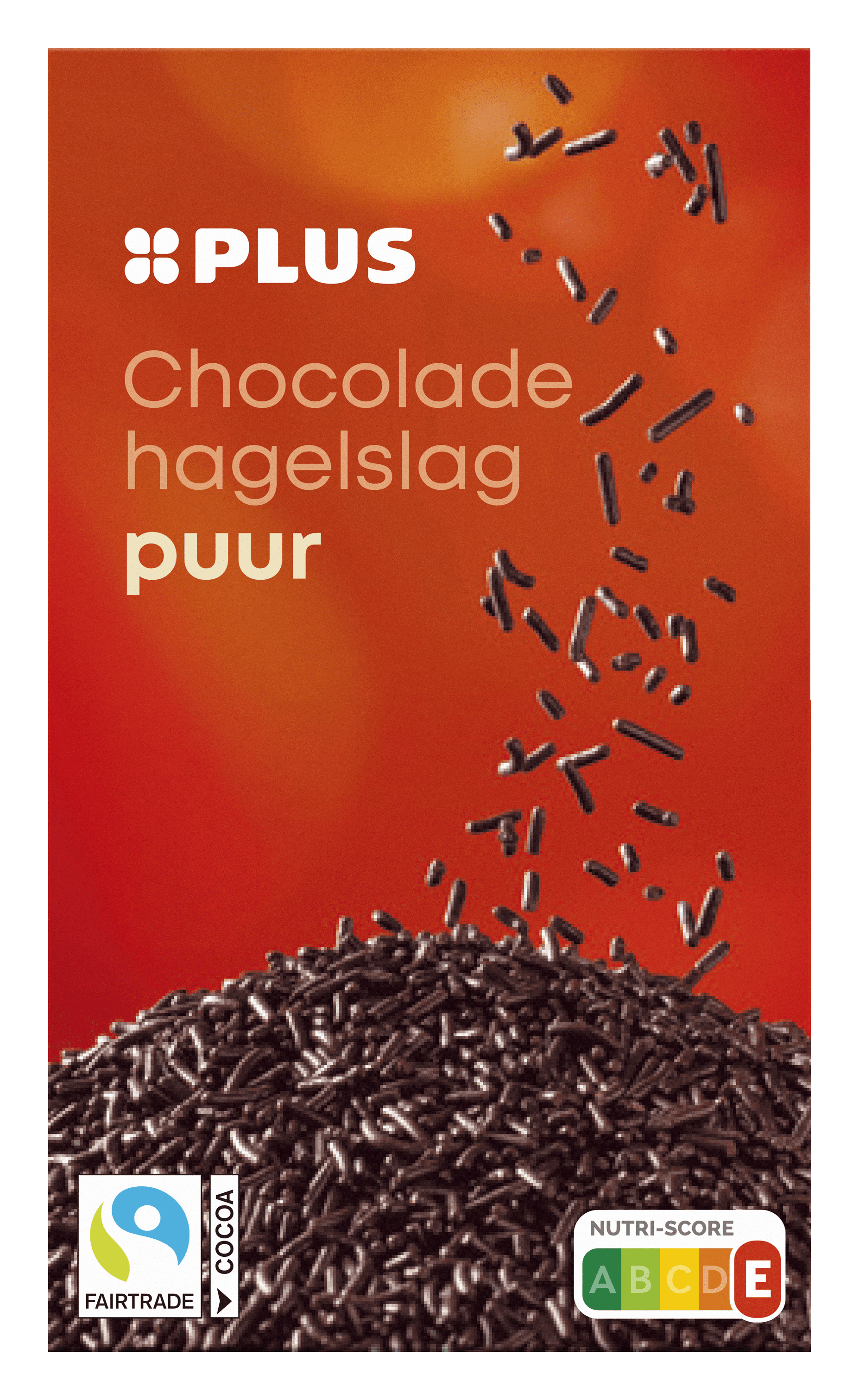 PLUS Chocoladehagelslag puur Fairtrade