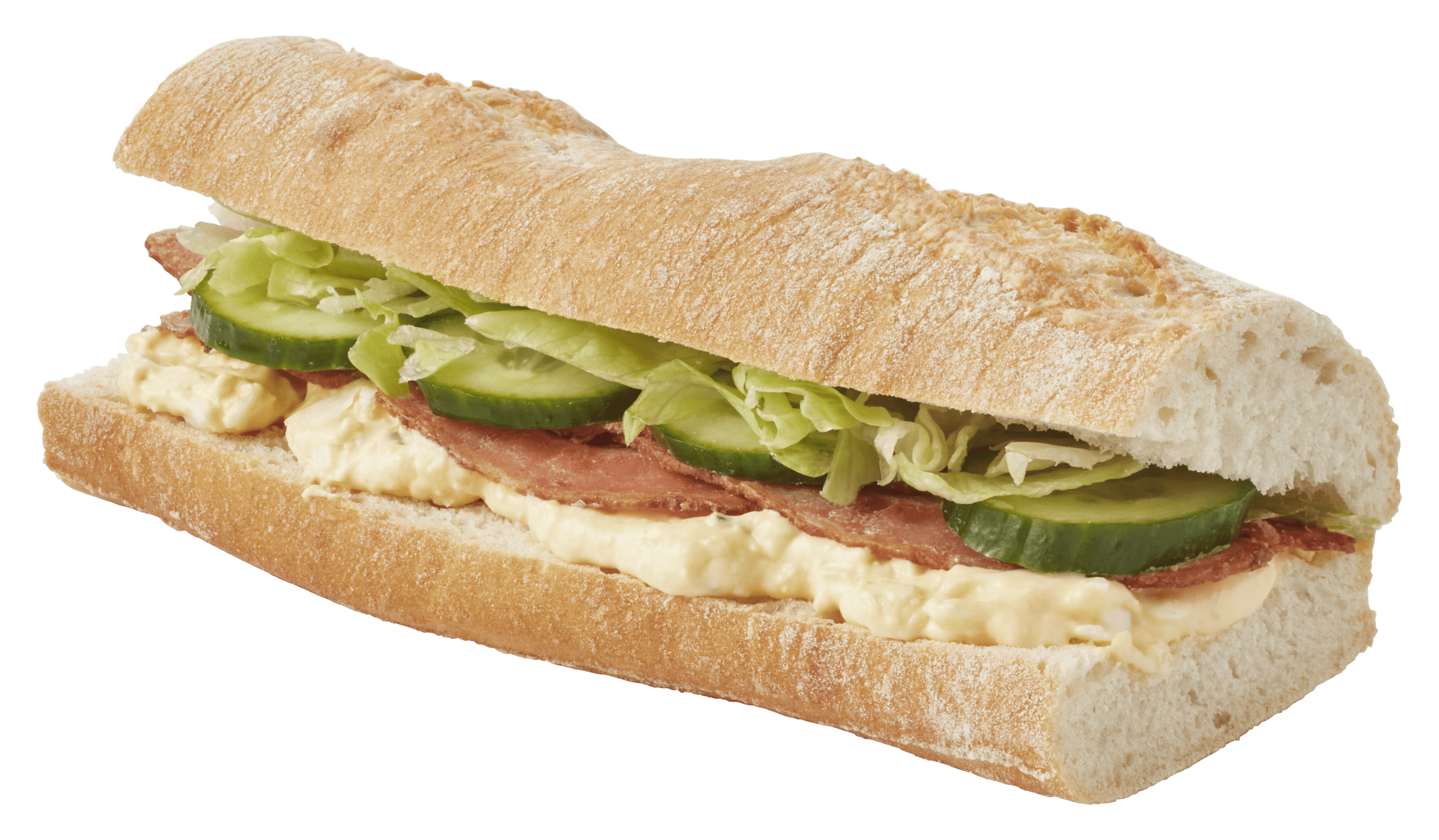 PLUS Witte baguette eiersalade met bacon