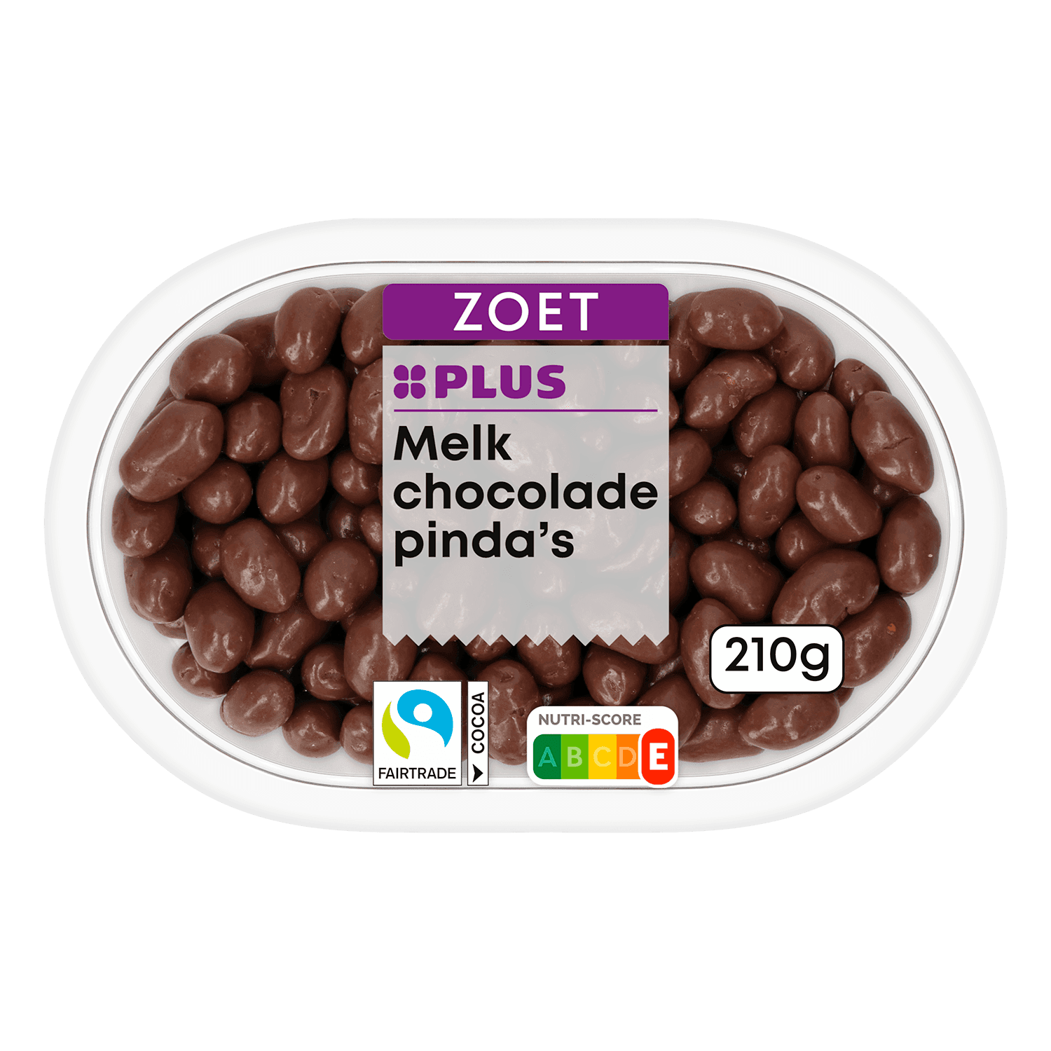 PLUS Melkchocolade pinda's Fairtrade