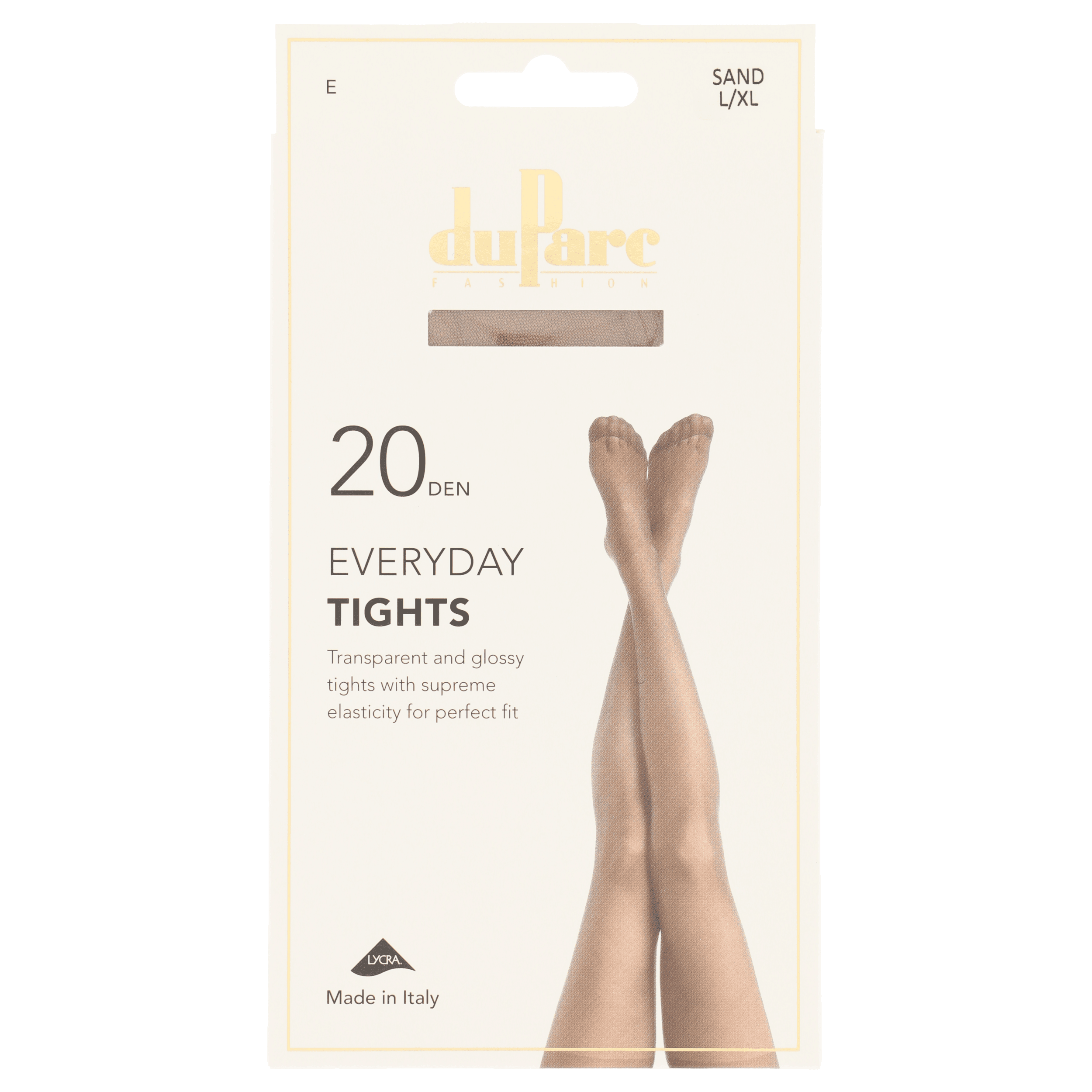 DuParc Panty Lycra 20D Glans Sand LXL