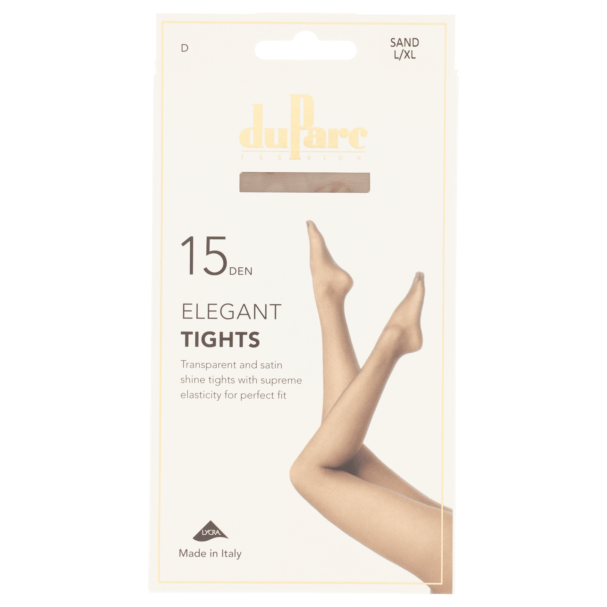 DuParc Panty Lycra 15D Satijnglans sand LXL