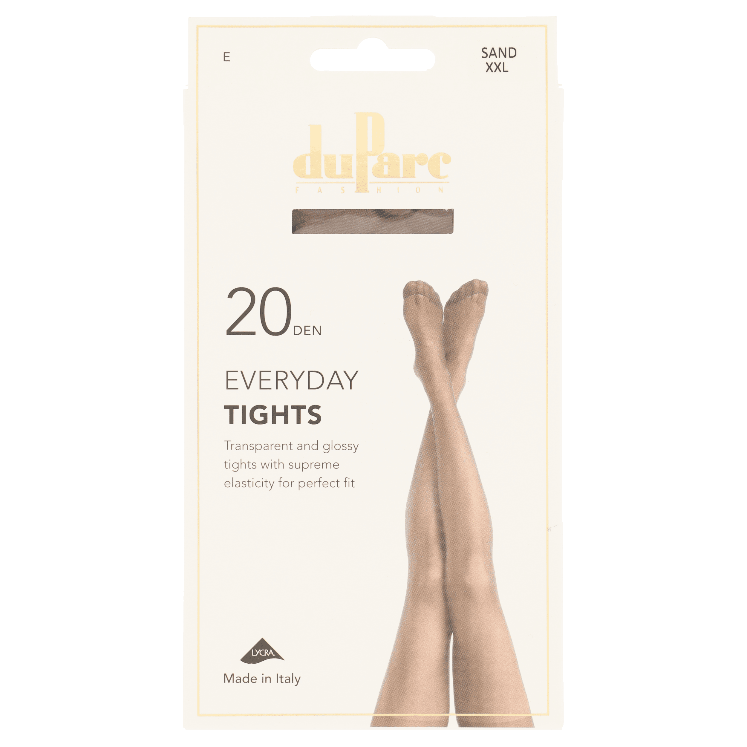 DuParc Panty Lycra 20D Glans Sand XXL