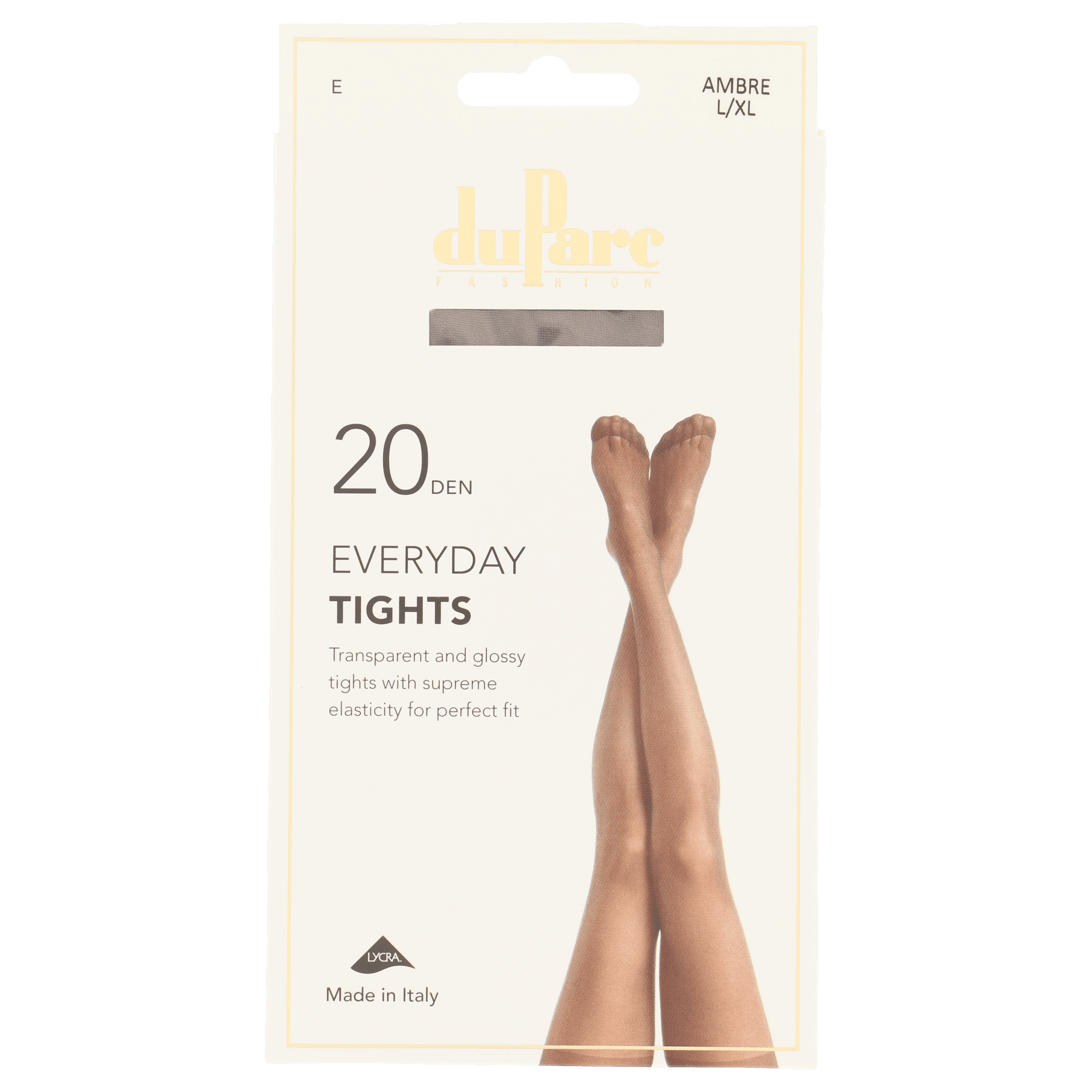 DuParc Panty Lycra 20D Glans Ambre LXL