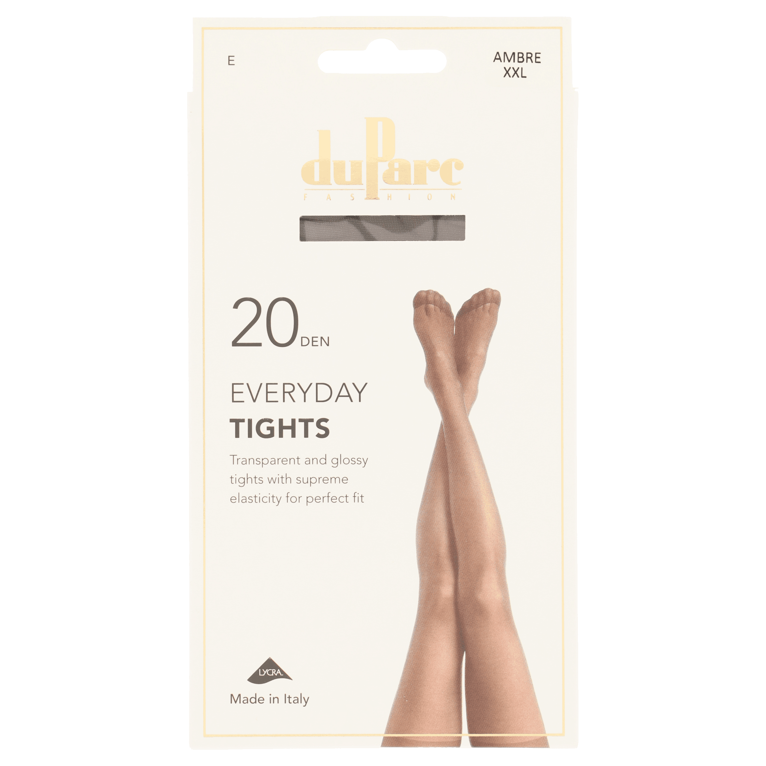 DuParc Panty Lycra 20D Glans Ambre XXL