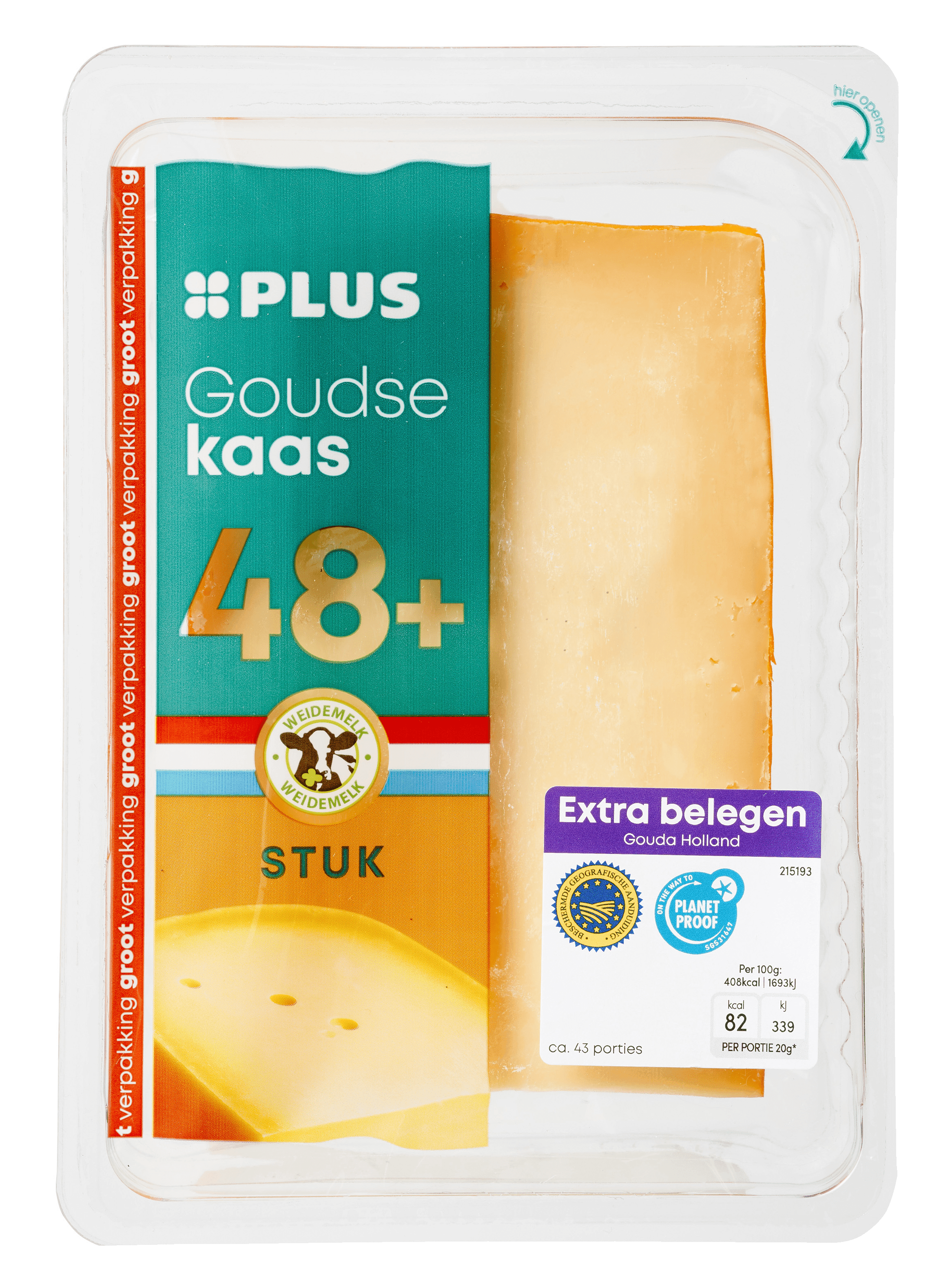 PLUS Goudse extra belegen 48+ stuk