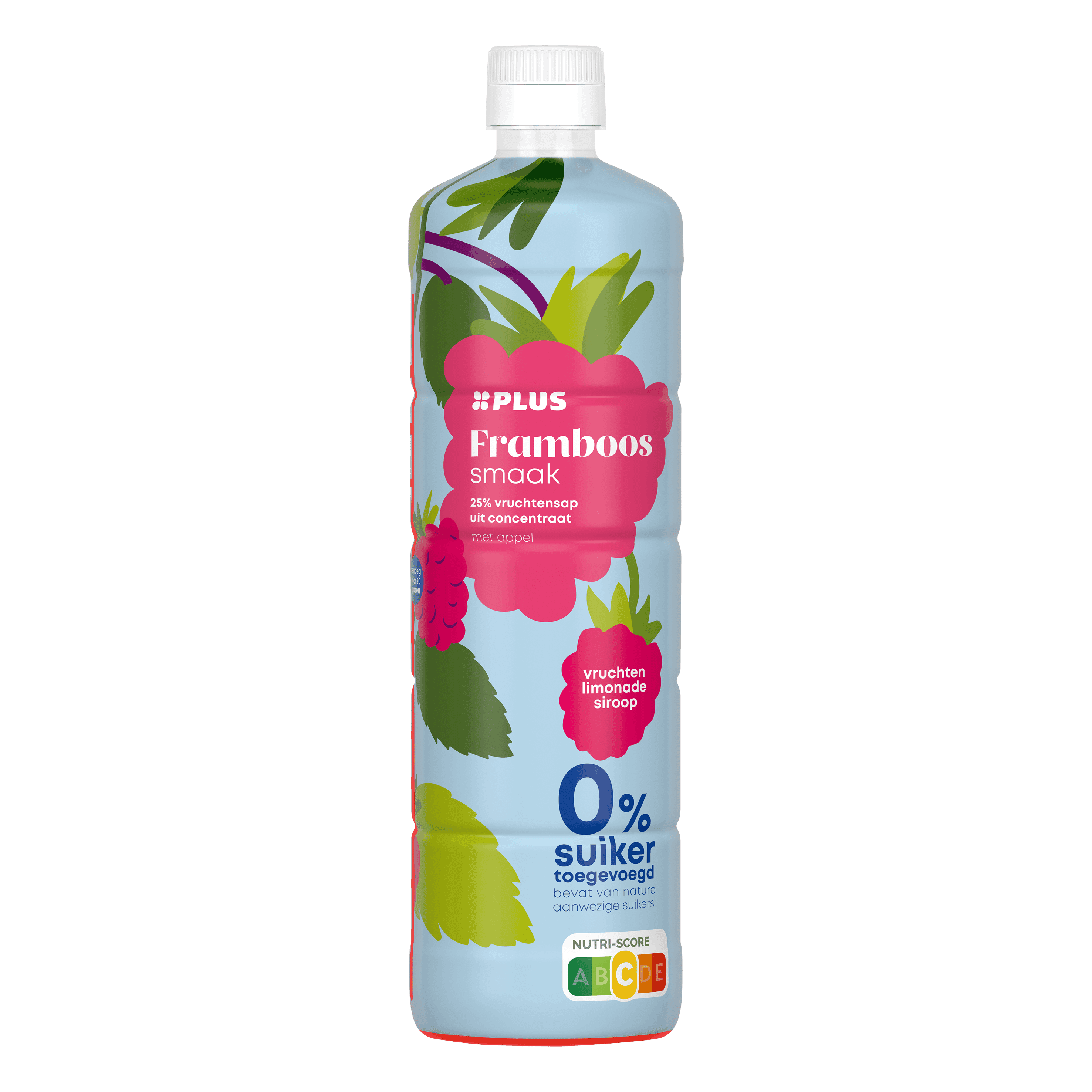 PLUS Limonadesiroop framboos zero