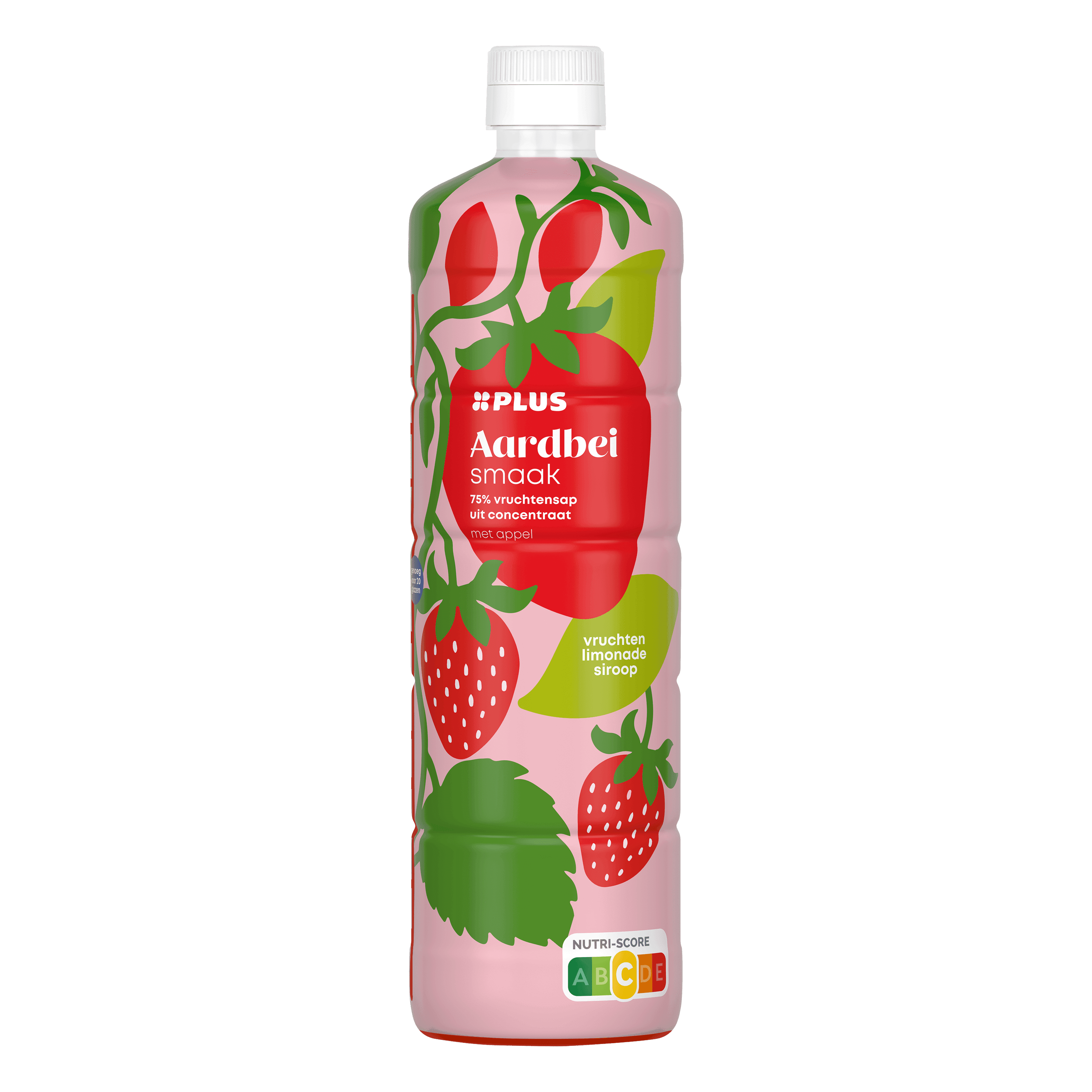 PLUS Limonadesiroop aardbei