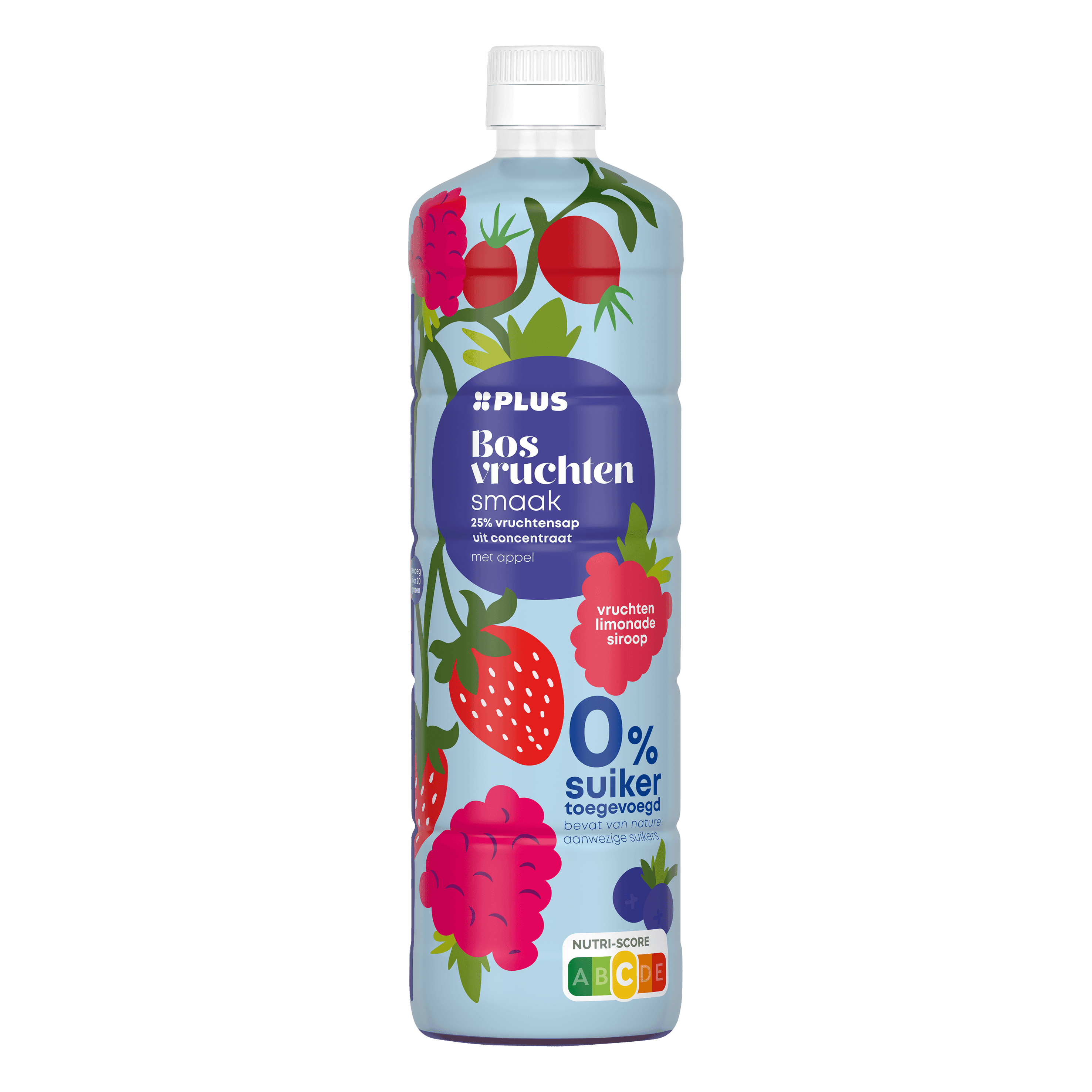 PLUS Limonadesiroop bosvruchten zero