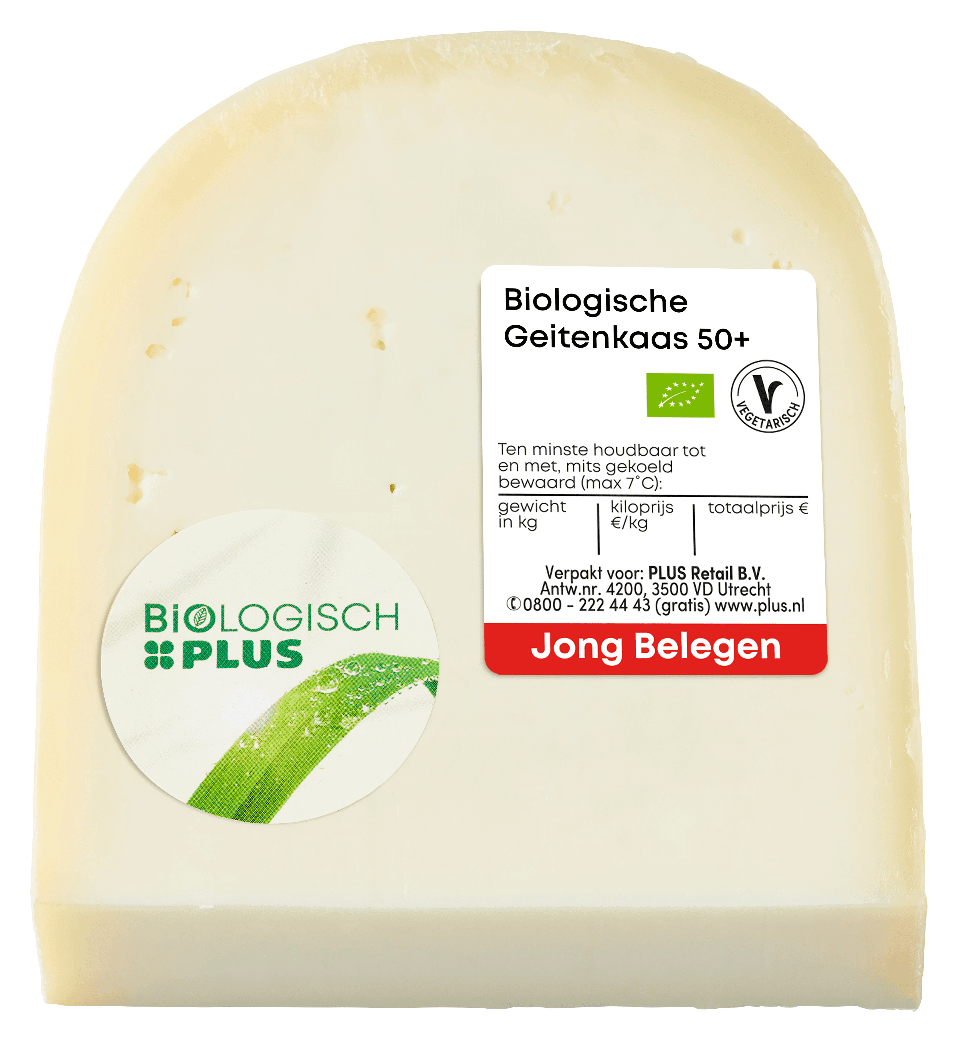 Biologisch PLUS Geitenkaas jong belegen 50+ stuk
