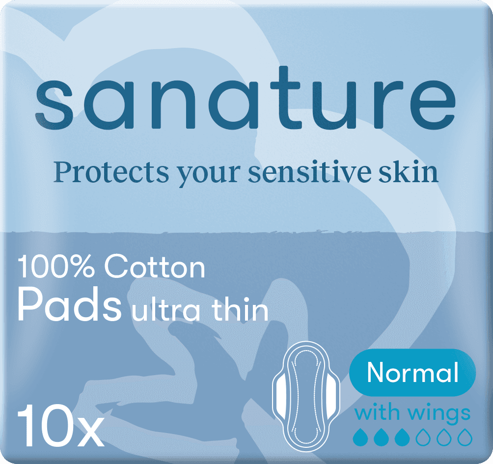 Sanature 100% cotton maandverband normal wings