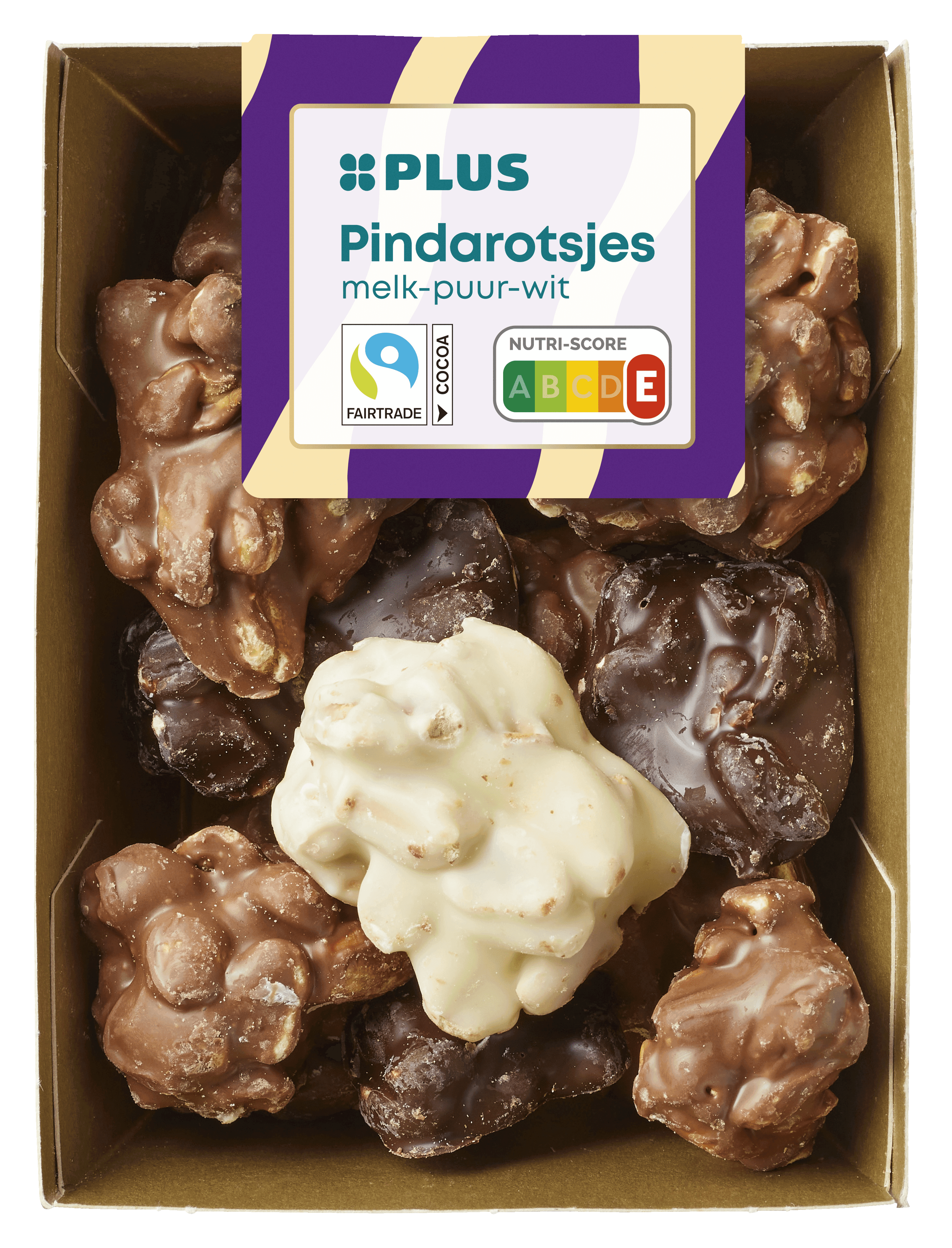 PLUS Pindarotsjes melk/wit/puur