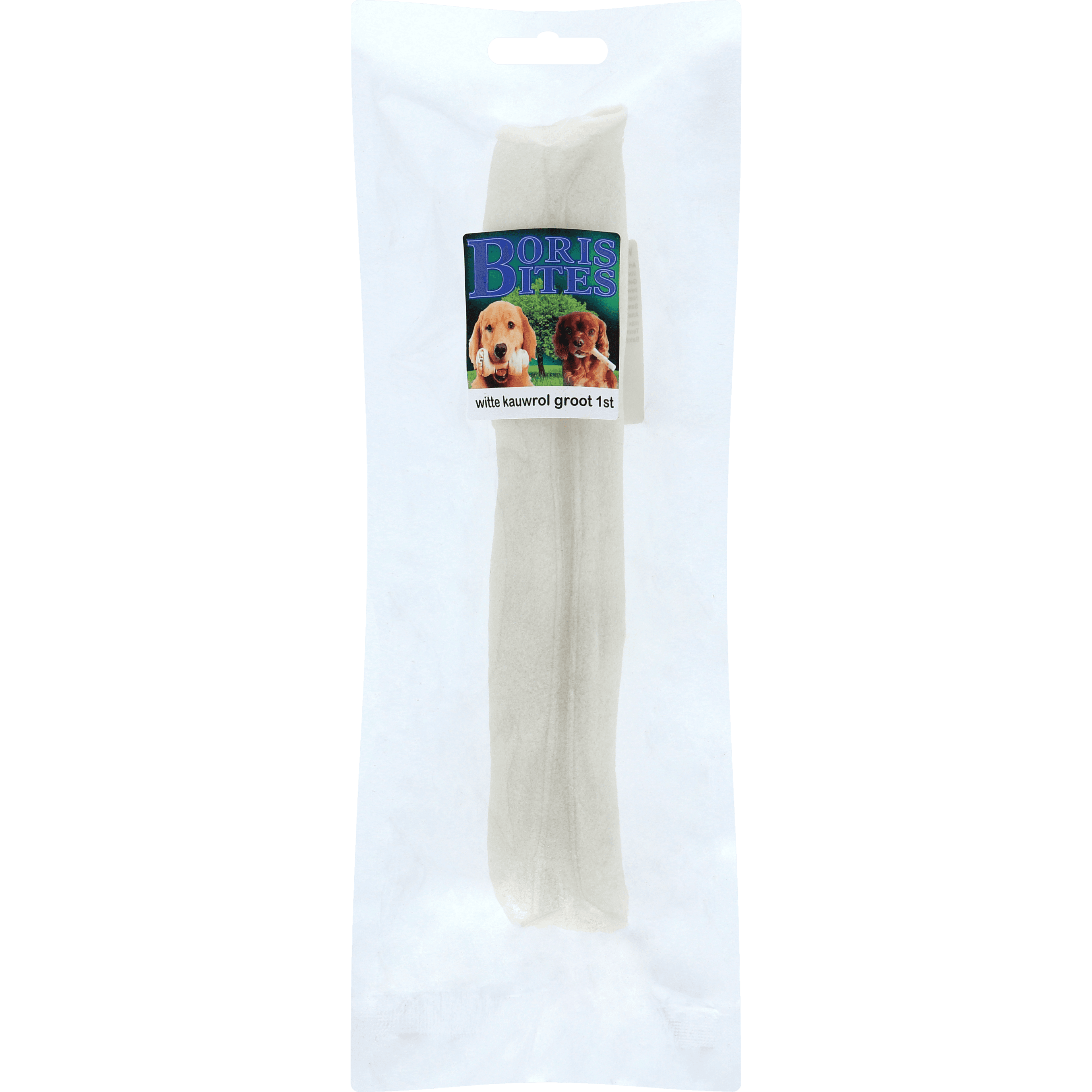 Neutraal witte kauwrol groot