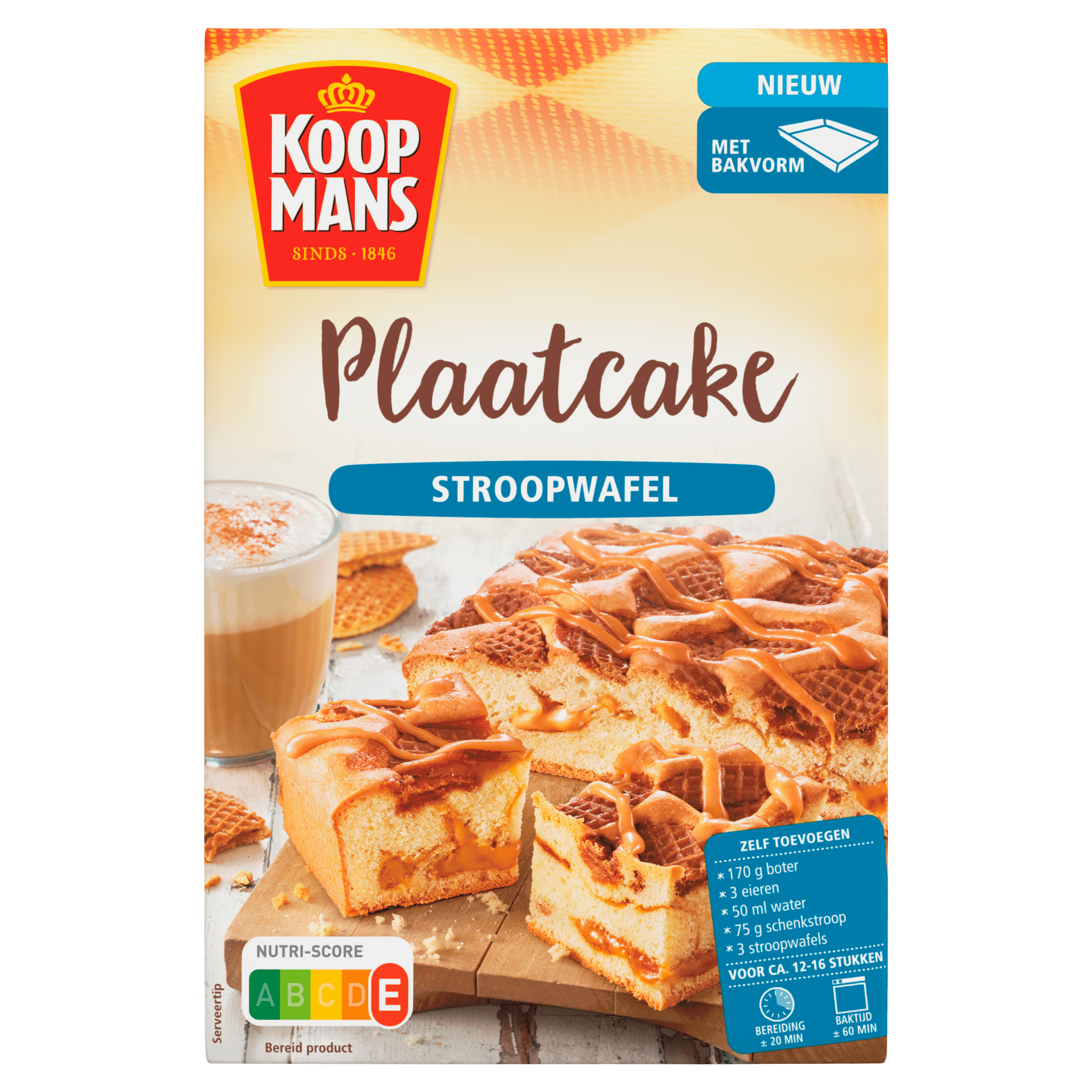Koopmans Plaatcake stroopwafel bakmix