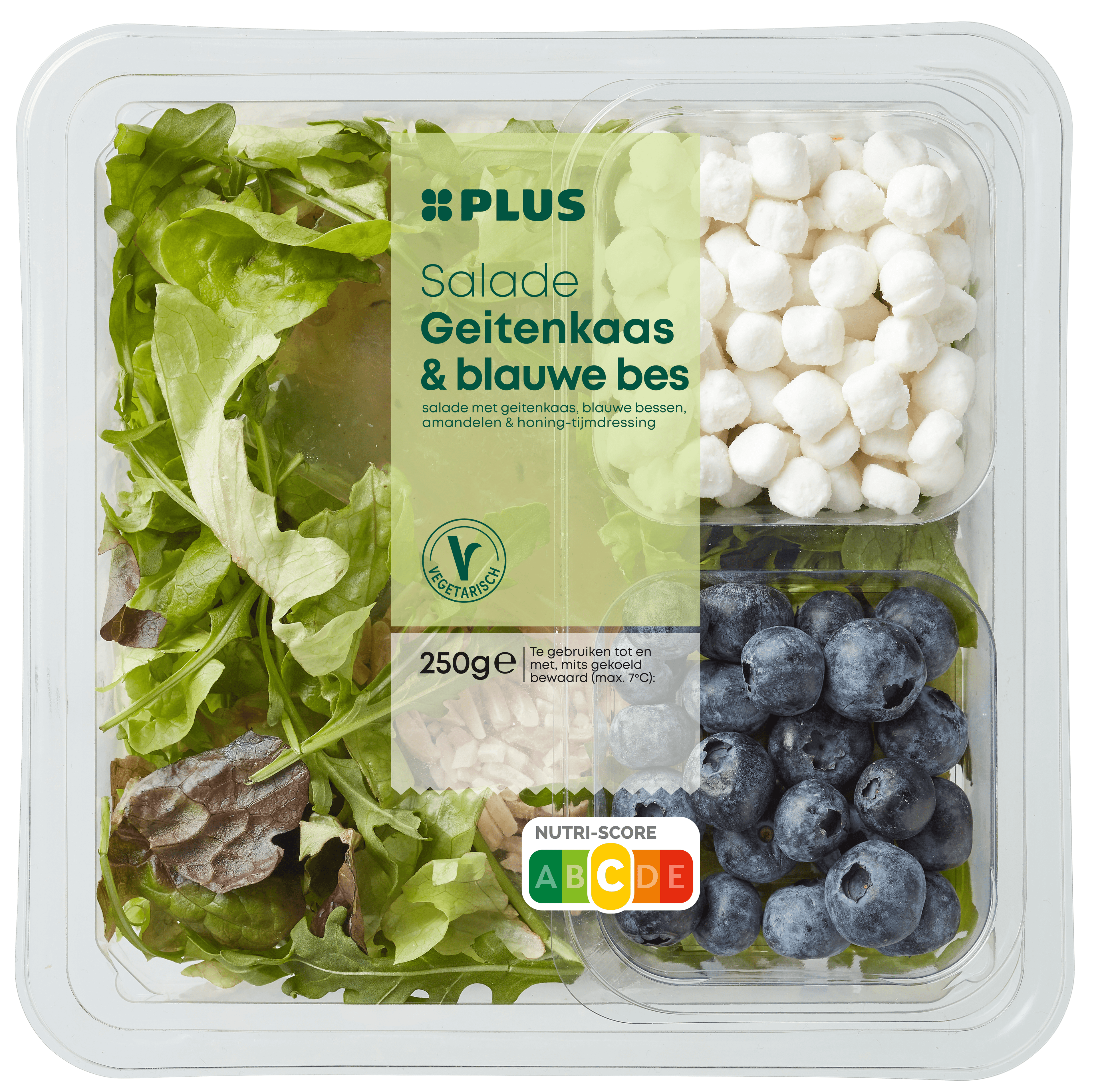 PLUS Salade geitenkaas blauwe bes