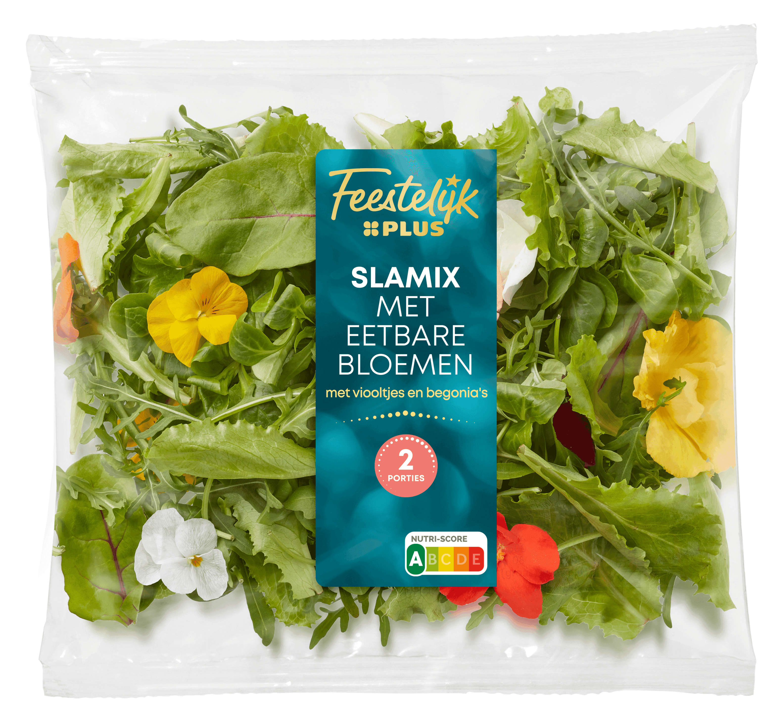 Feestelijk PLUS Slamix met eetbare bloemen