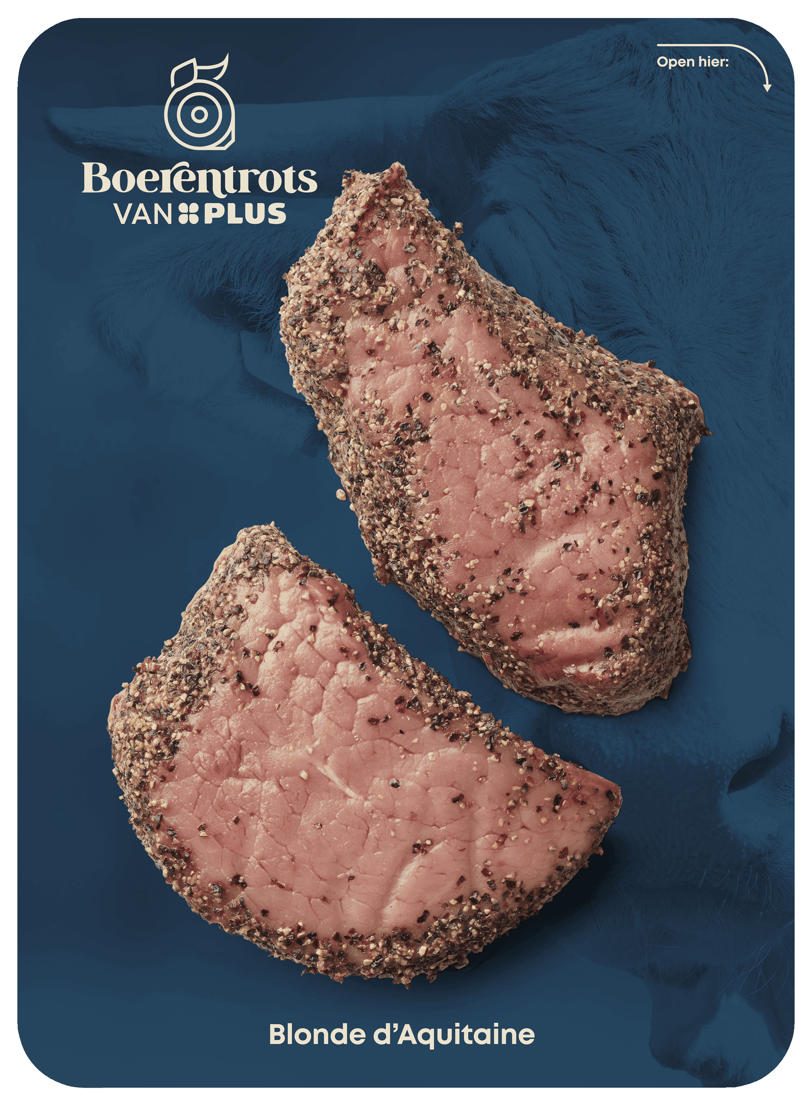 PLUS Boerentrots Rundersteak peper 2 st