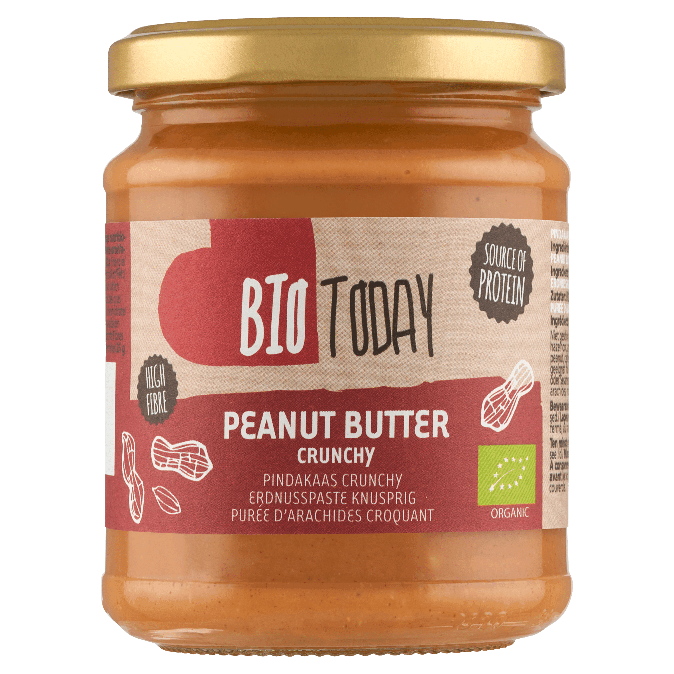 BioToday Pindakaas crunchy biologisch