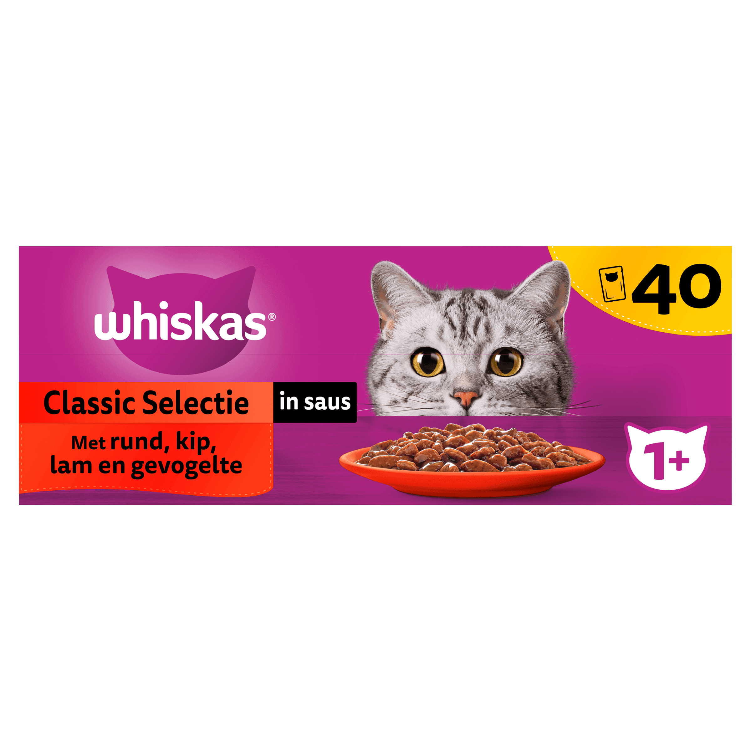 Whiskas 1+ Classic Selectie in saus
