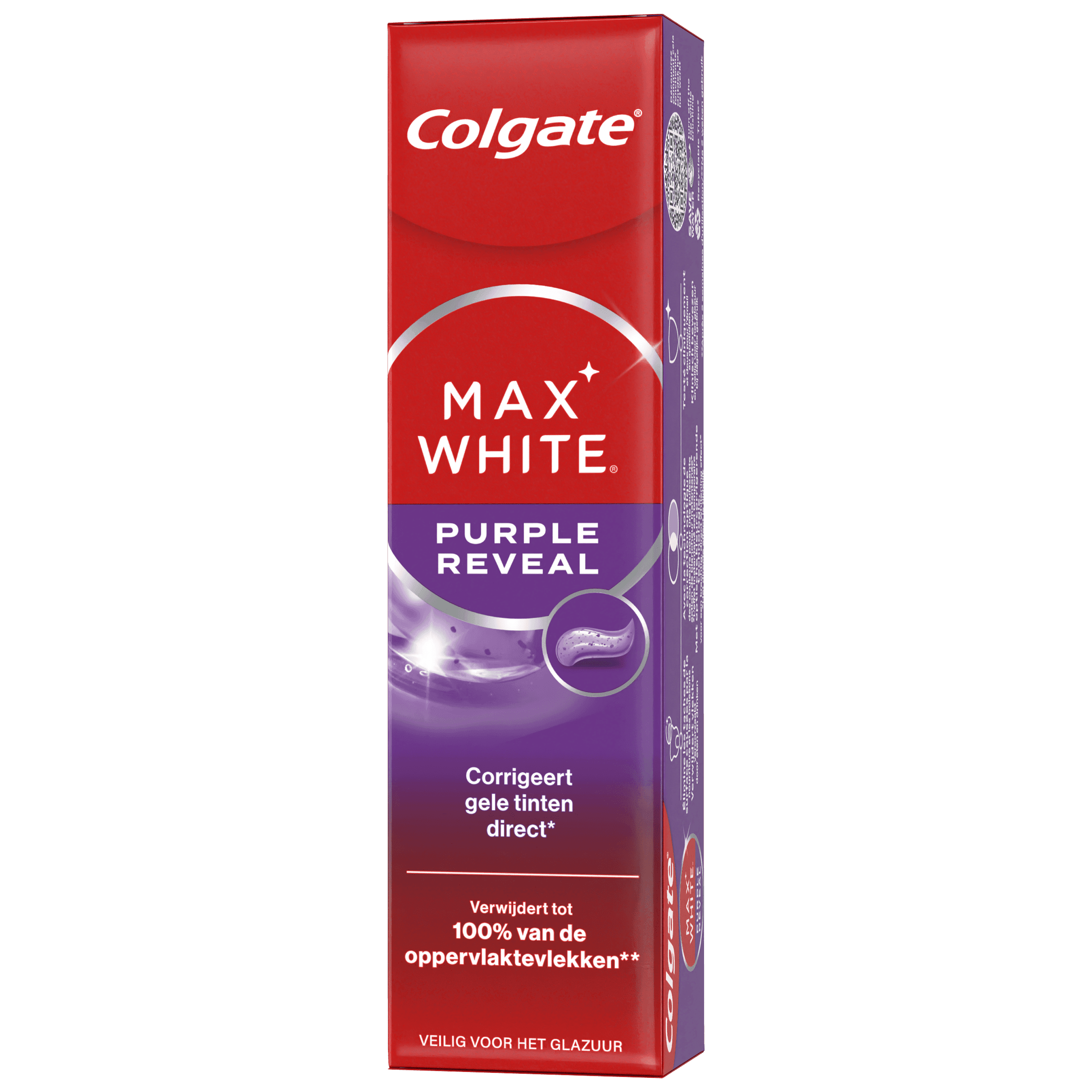Colgate Max white purple reveal tandpasta