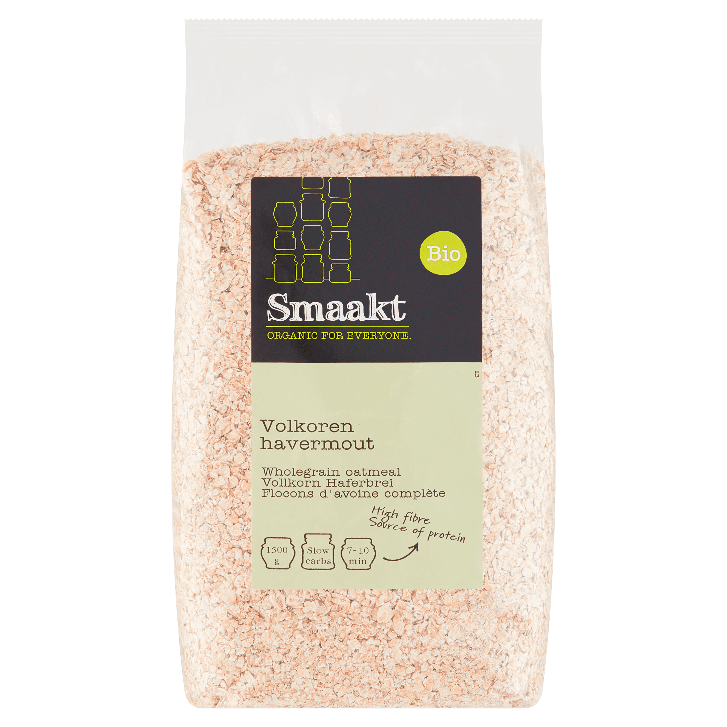 Smaakt Volkoren havermout XL biologisch