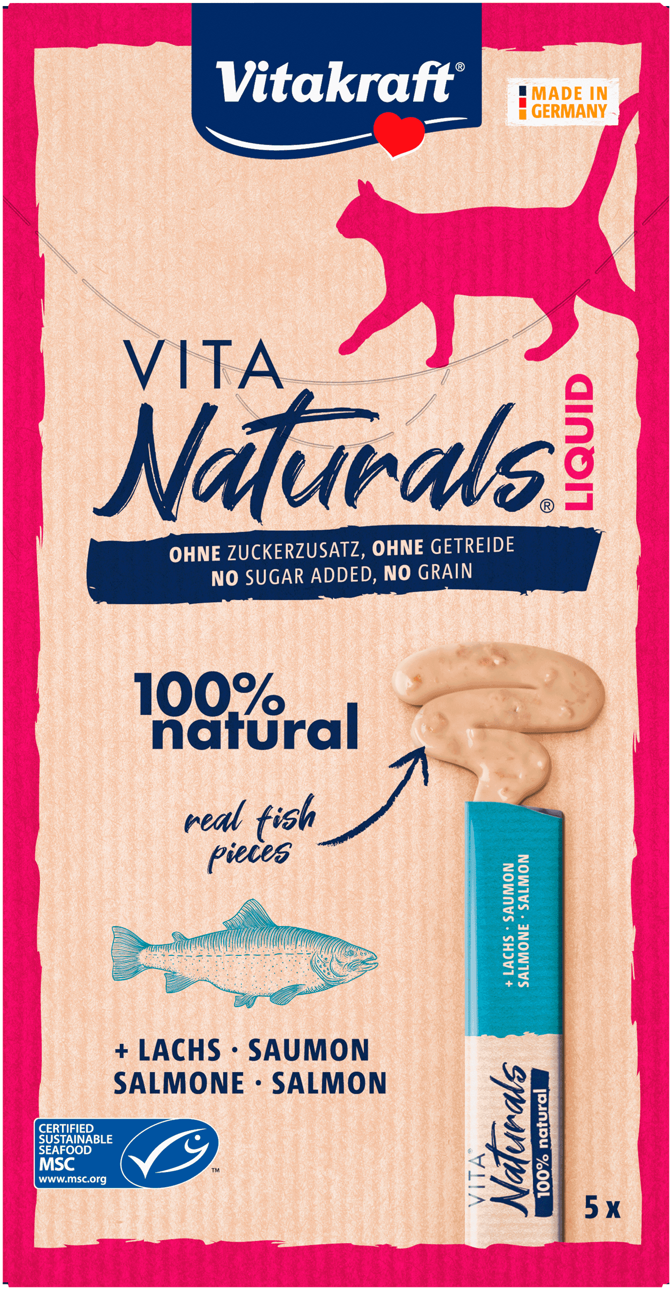 Vitakraft Naturals liquid snack zalm