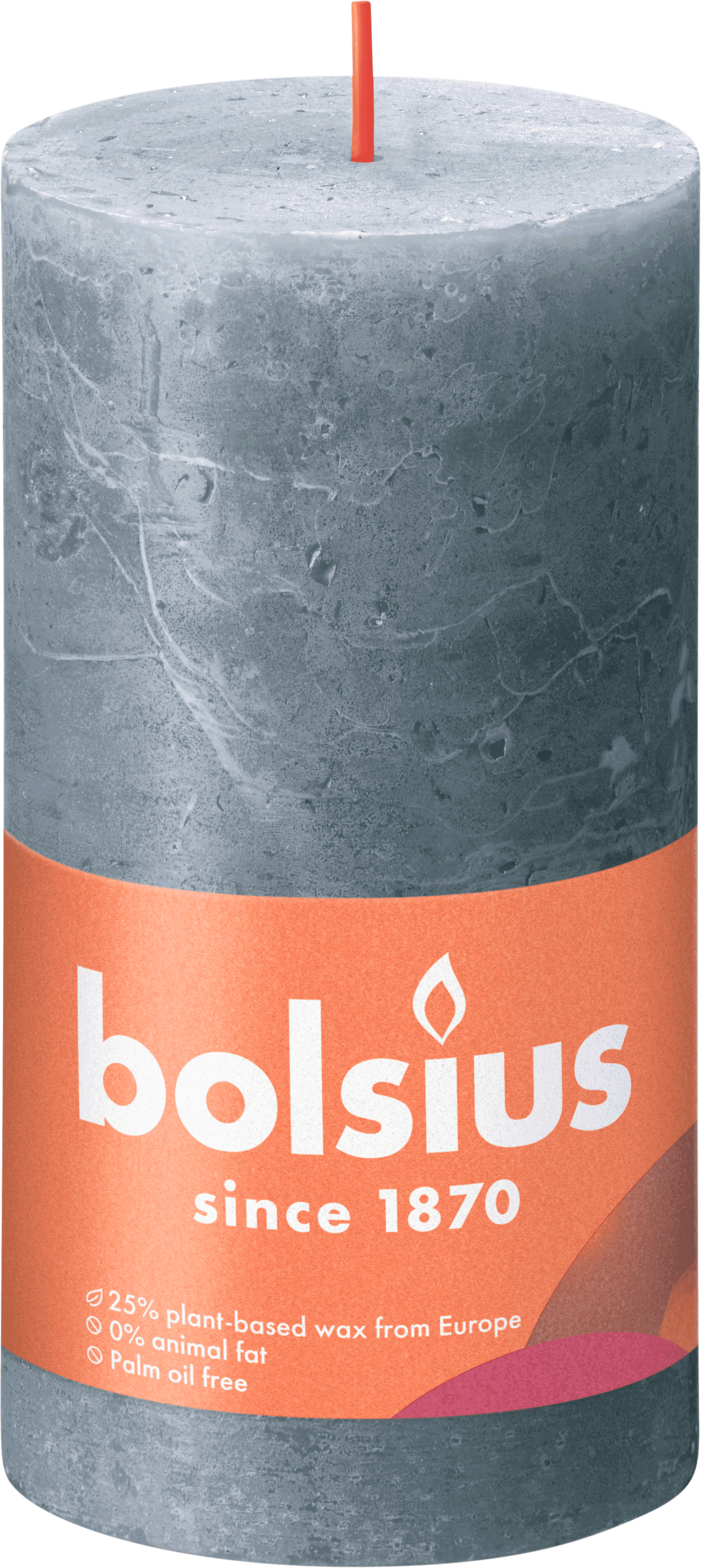 Bolsius Rustiek stompkaars 130/68 Slate Blue