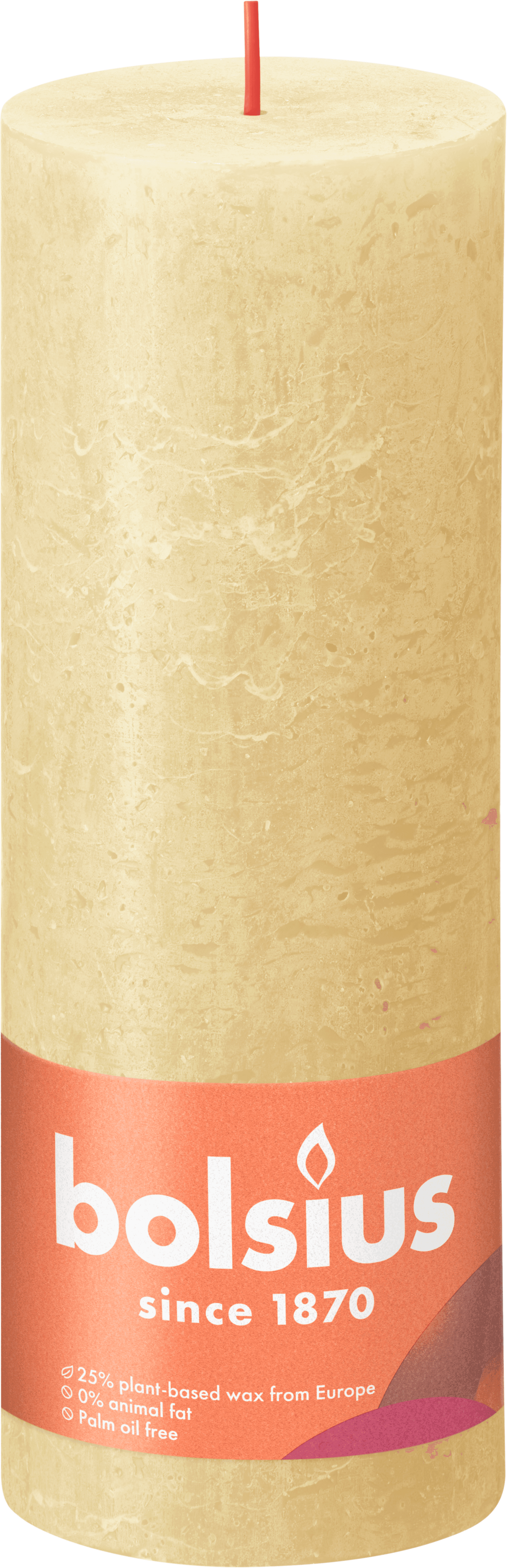 Bolsius Rustiek stompkaars 190/68 oat beige