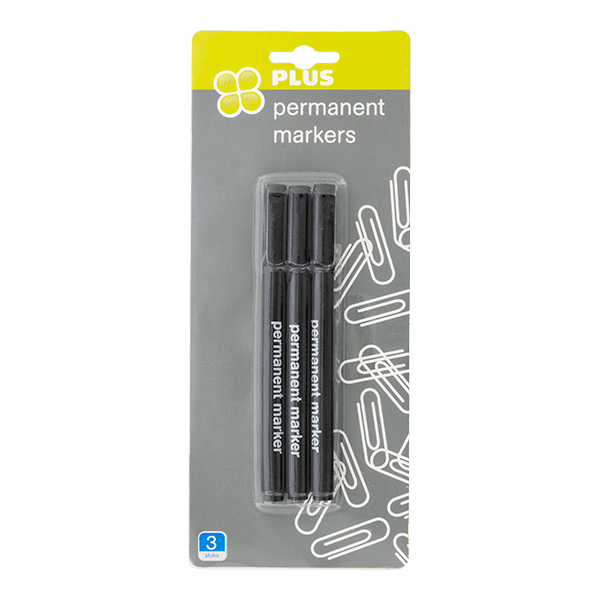 PLUS Permanent marker zwart