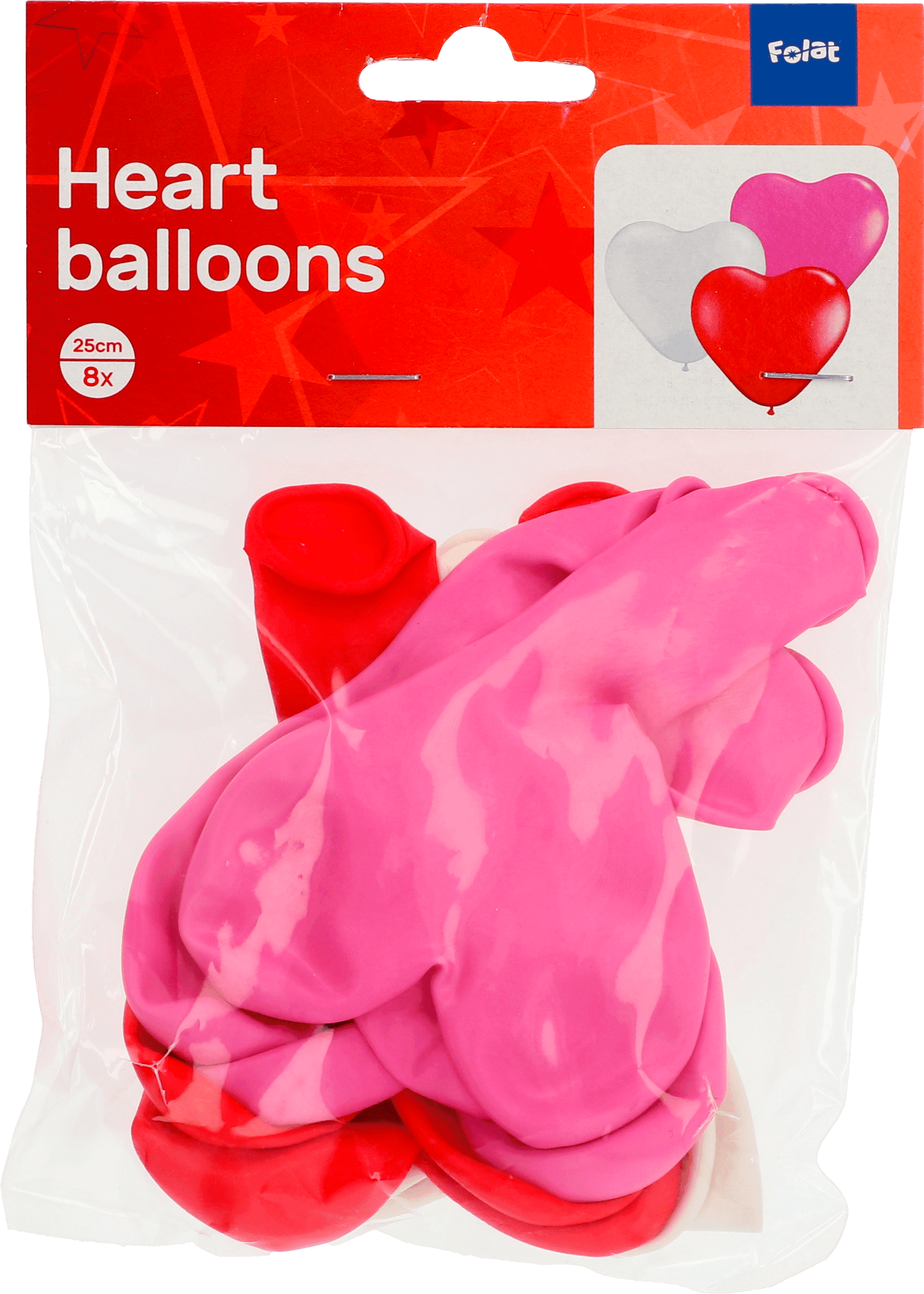 Folat Hartballonnen 25 cm 8 stuks