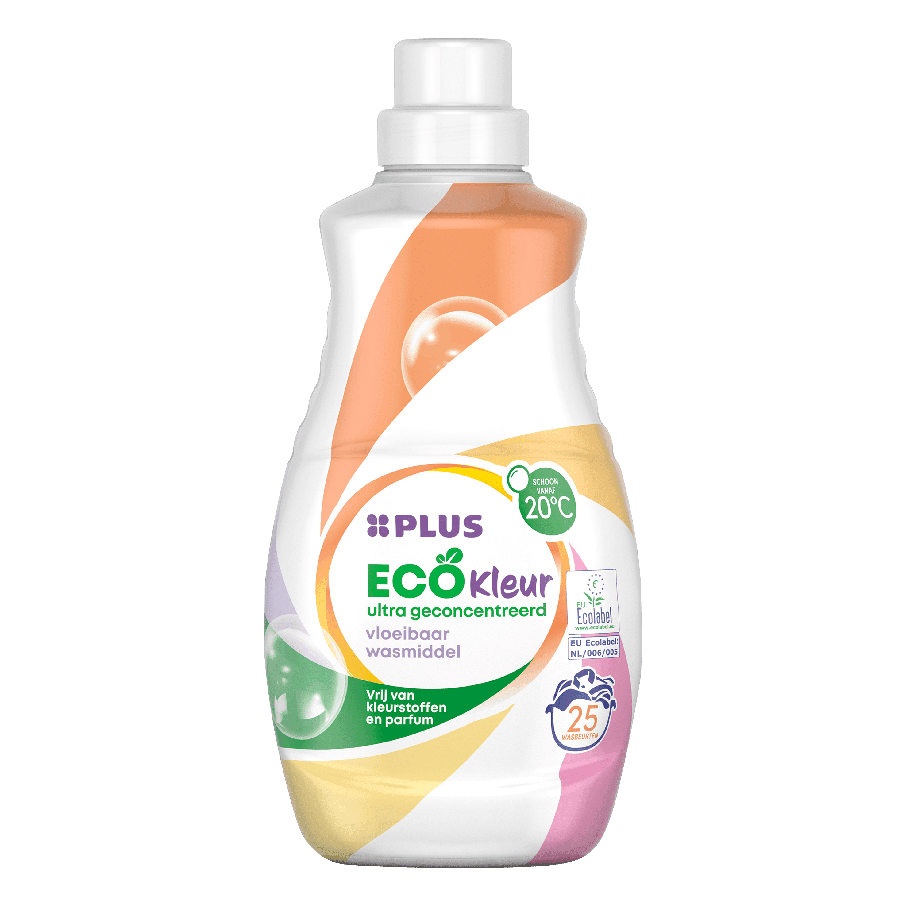 PLUS Vloeibaar wasmiddel eco kleur 25sc