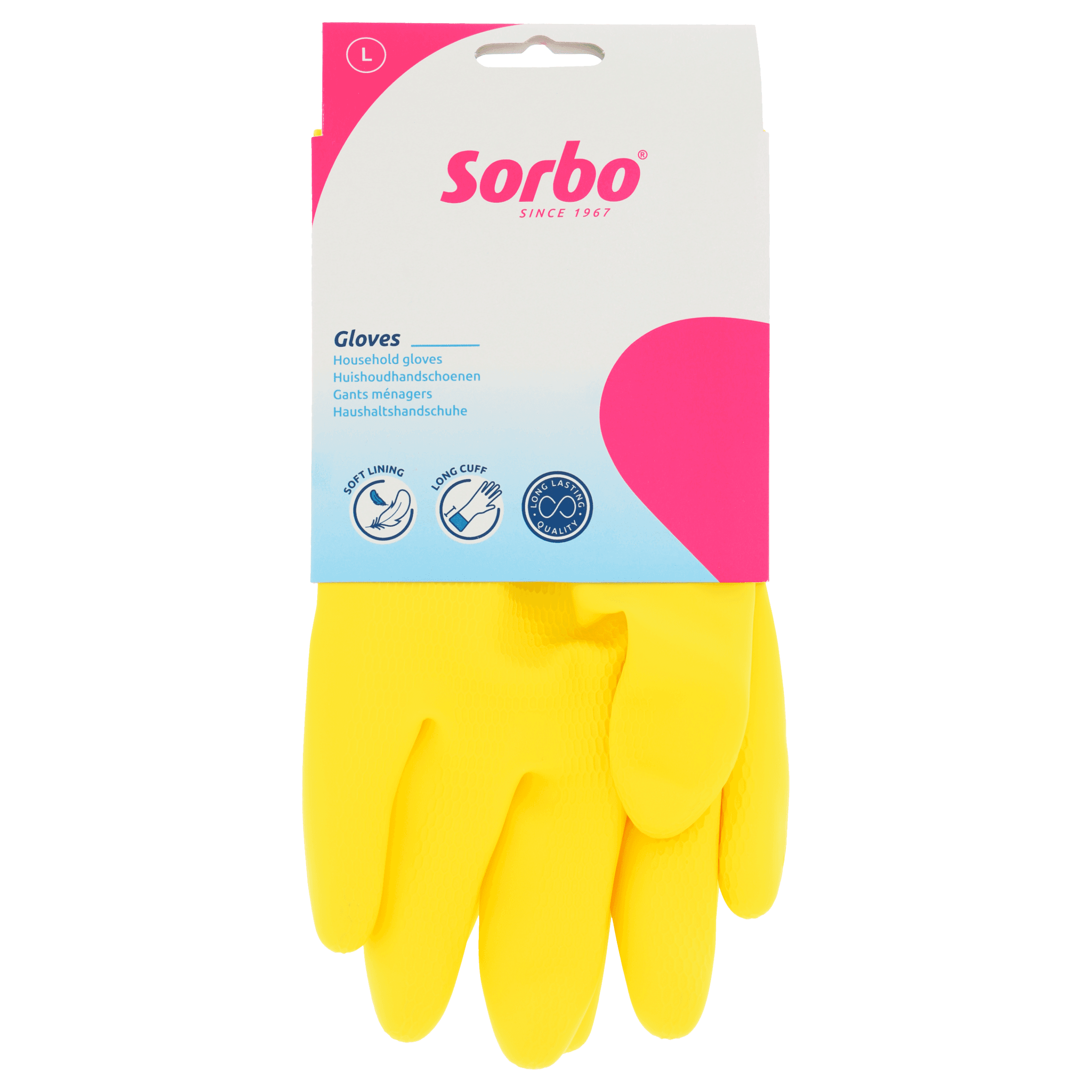 Sorbo Huishoudhandschoen geel L