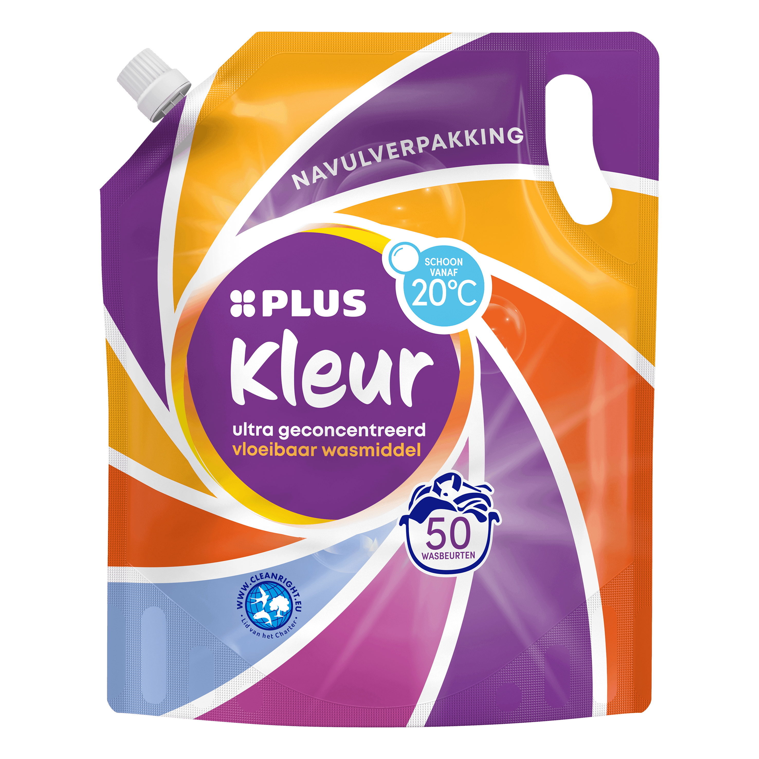 PLUS Vloeibaar wasmiddel navulzak kleur