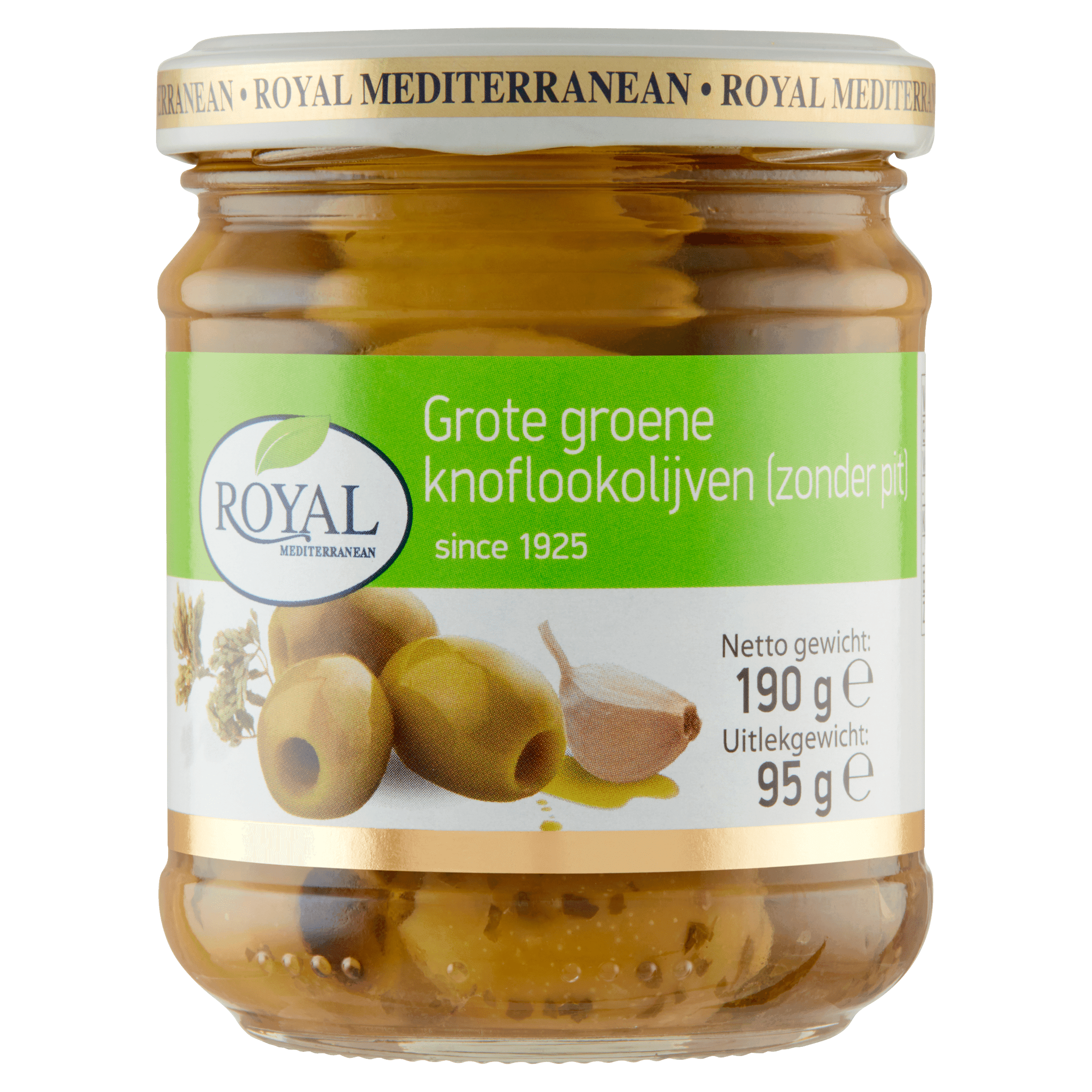 Royal Groene knoflookolijven zonder pit