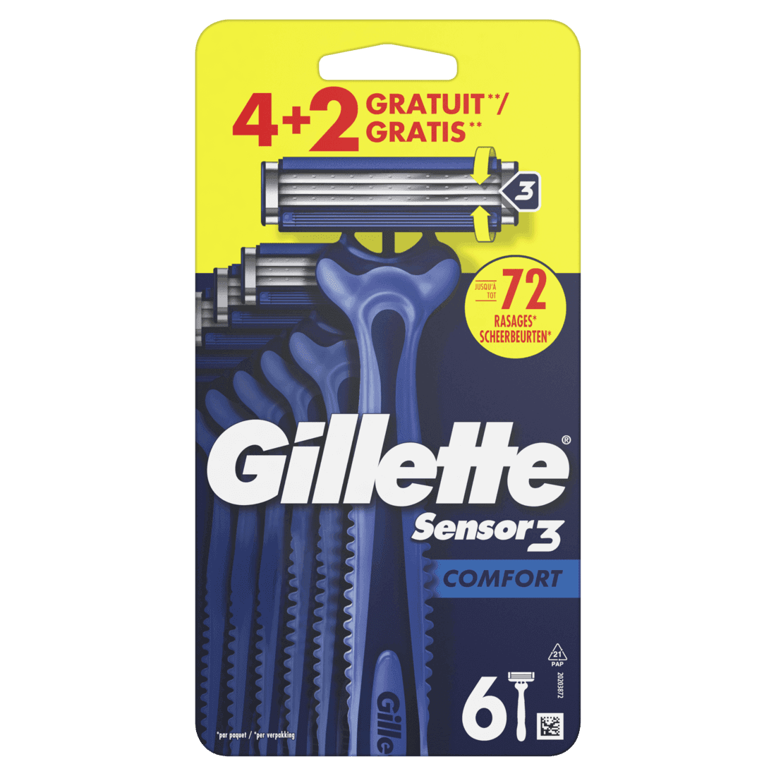 Gillette Wegwerpmesj Sensor3 Comf 4+2