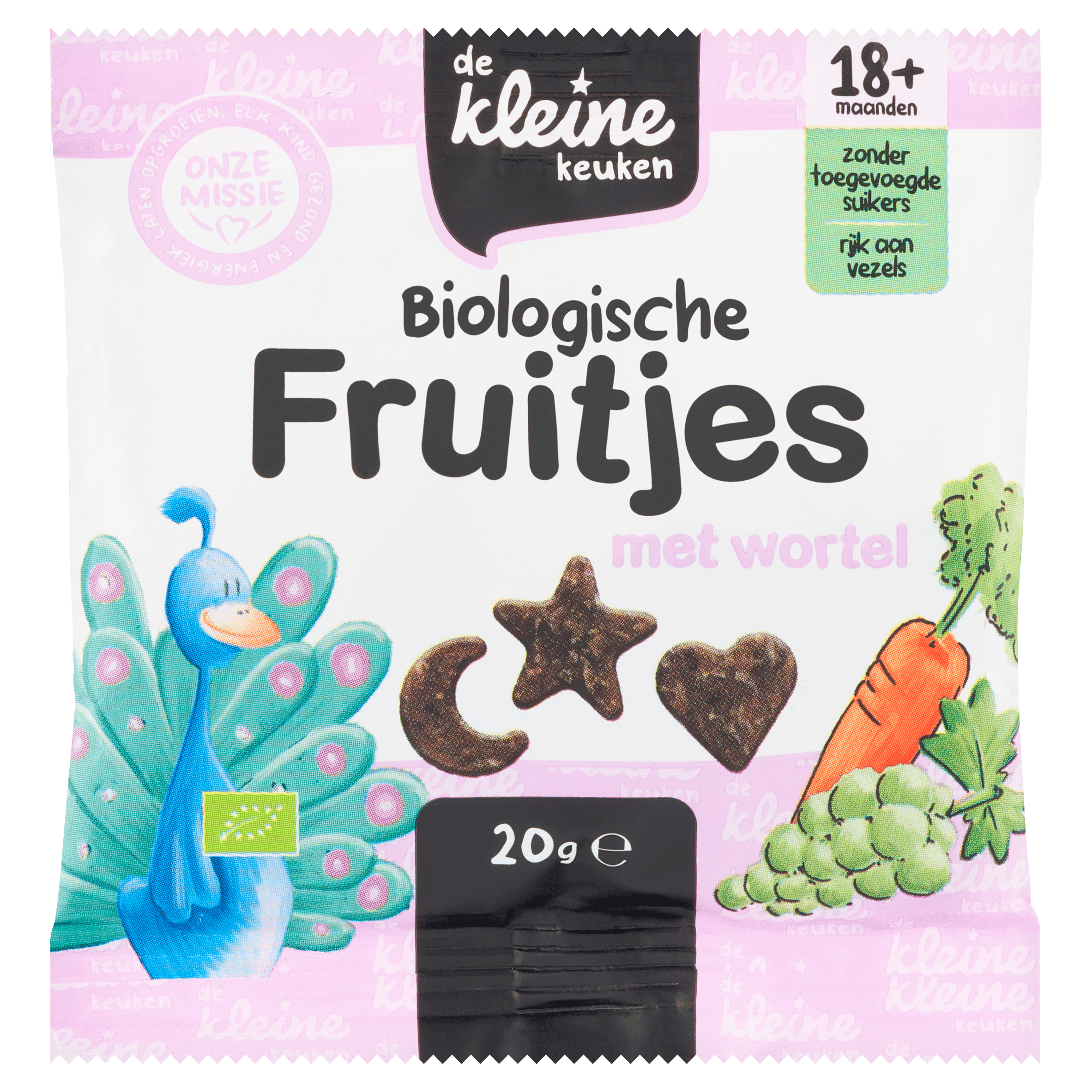 De Kleine Keuken BIO Fruitjes met Wortel +18M