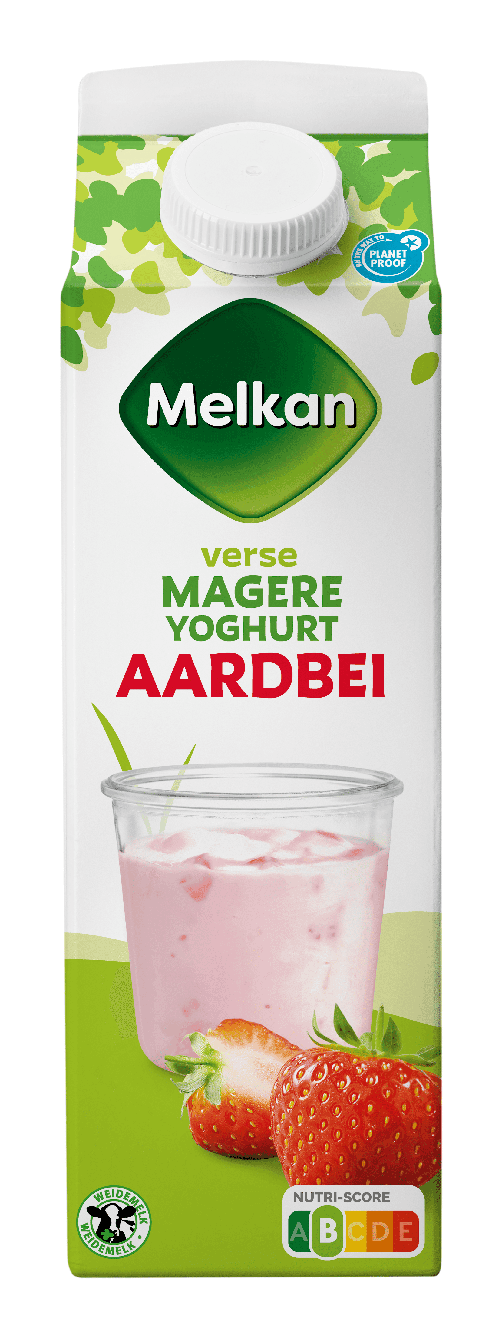 Melkan Magere vruchtenyoghurt aardbei