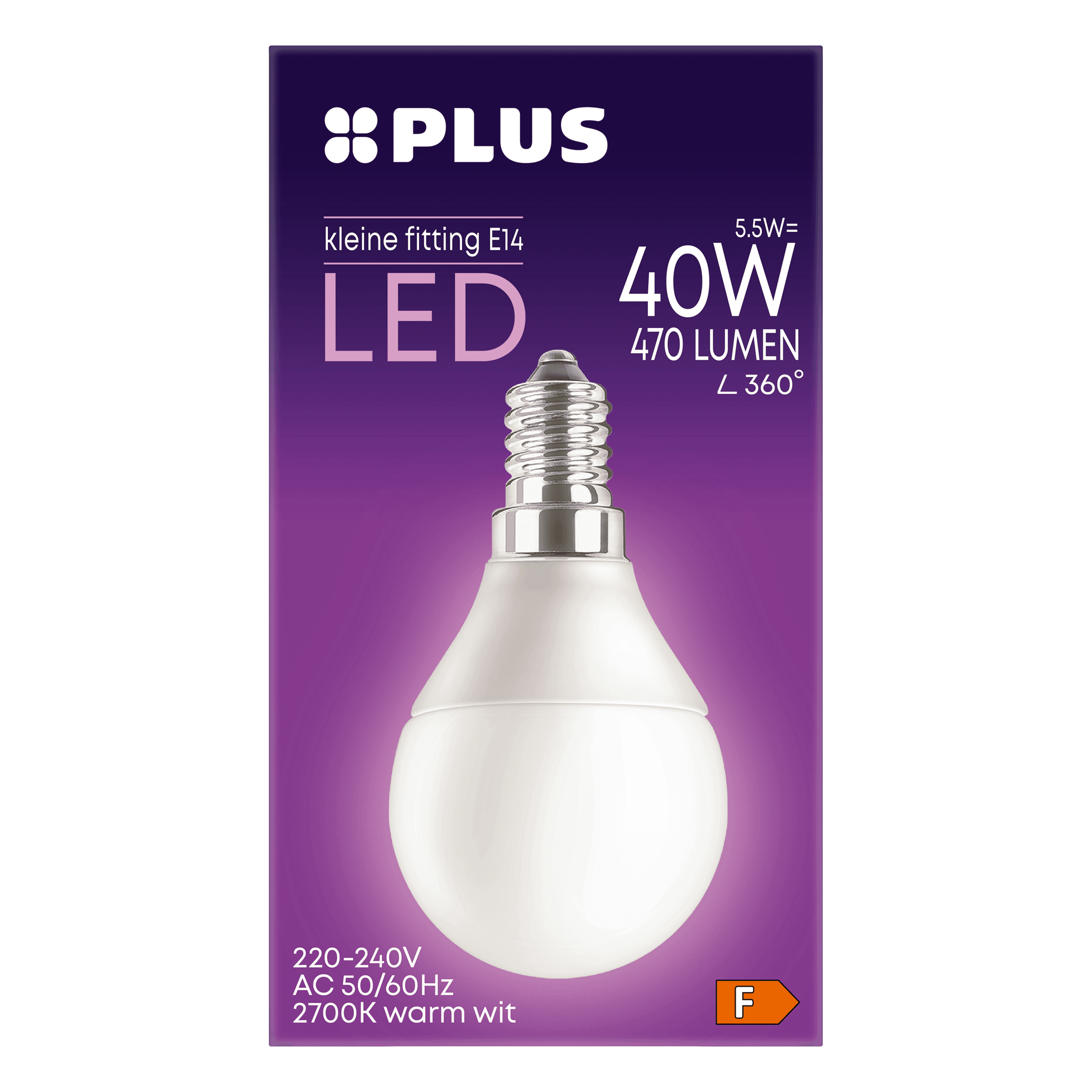 PLUS Lamp LED 40W Kogel kleine fitting mat