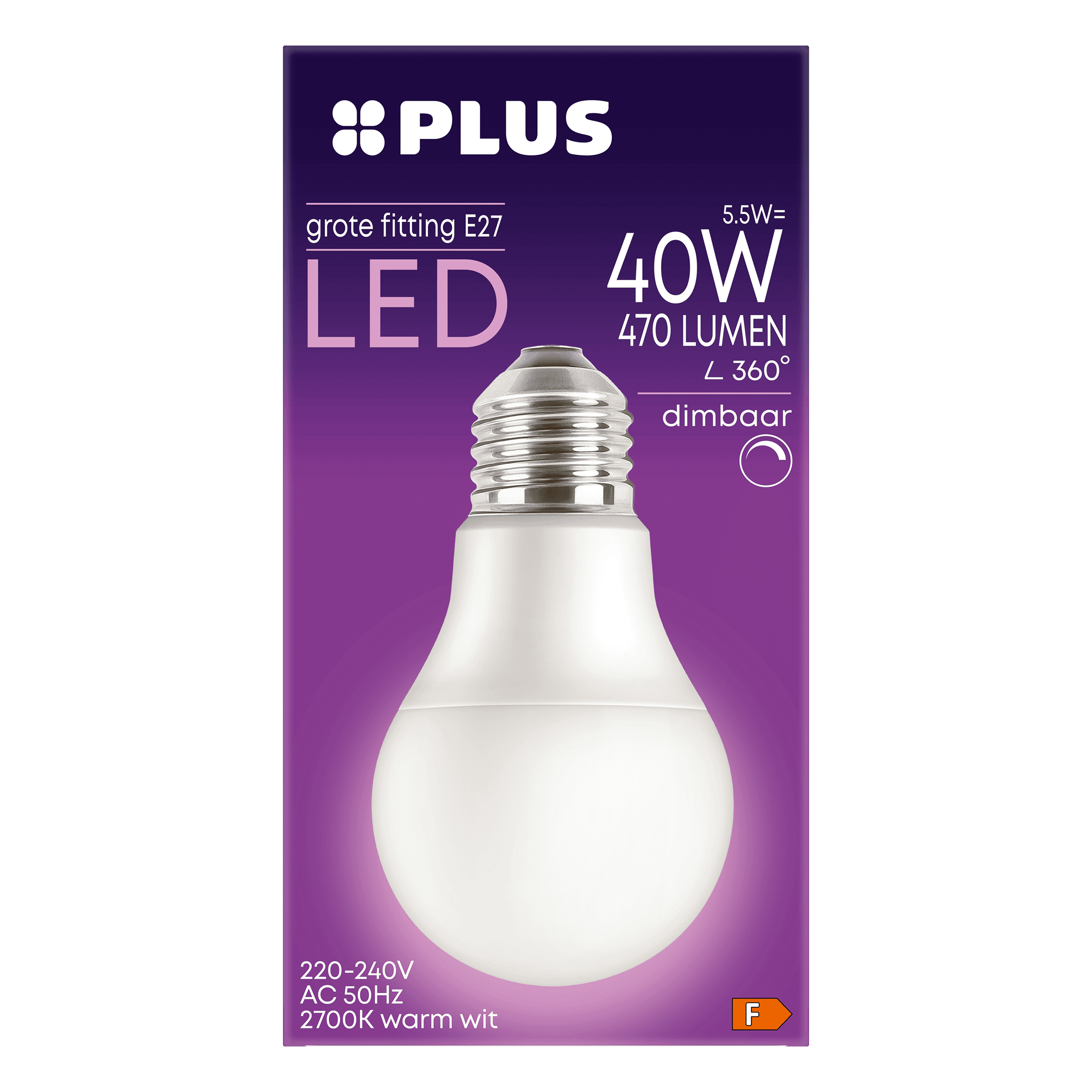 PLUS Lamp LED 40W grote fitting mat dim