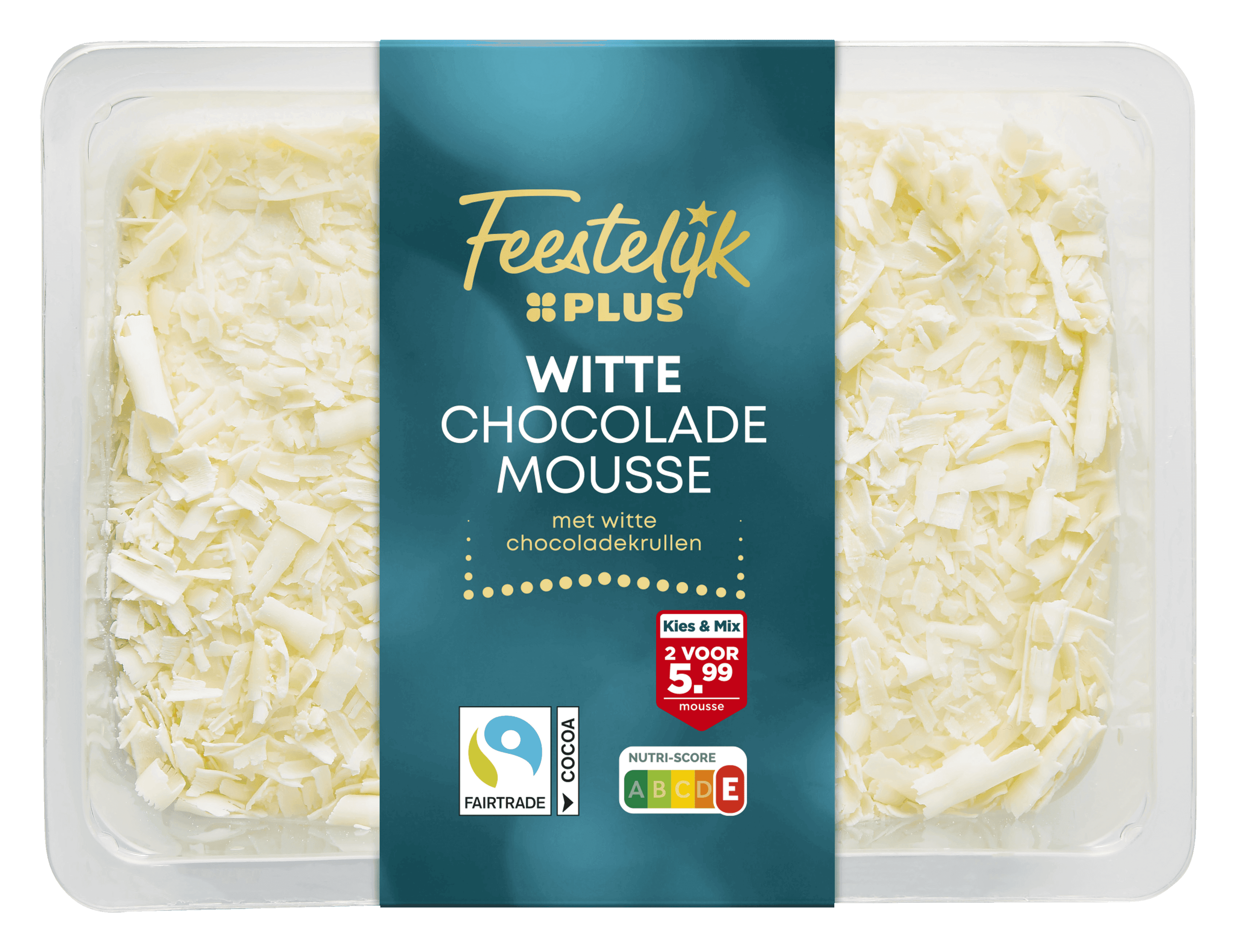 Feestelijk PLUS Witte chocolademousse