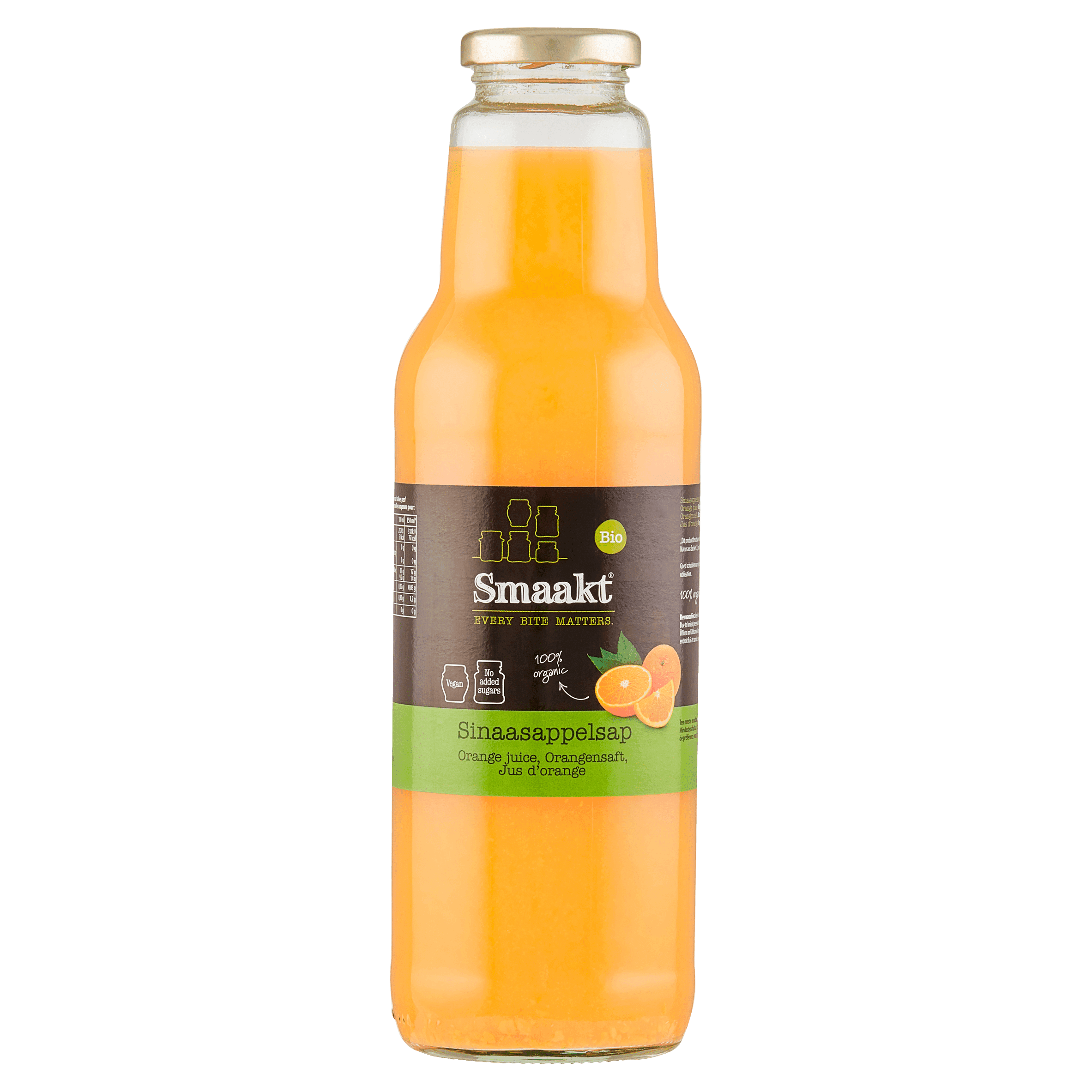 Smaakt Sinaasappelsap bio