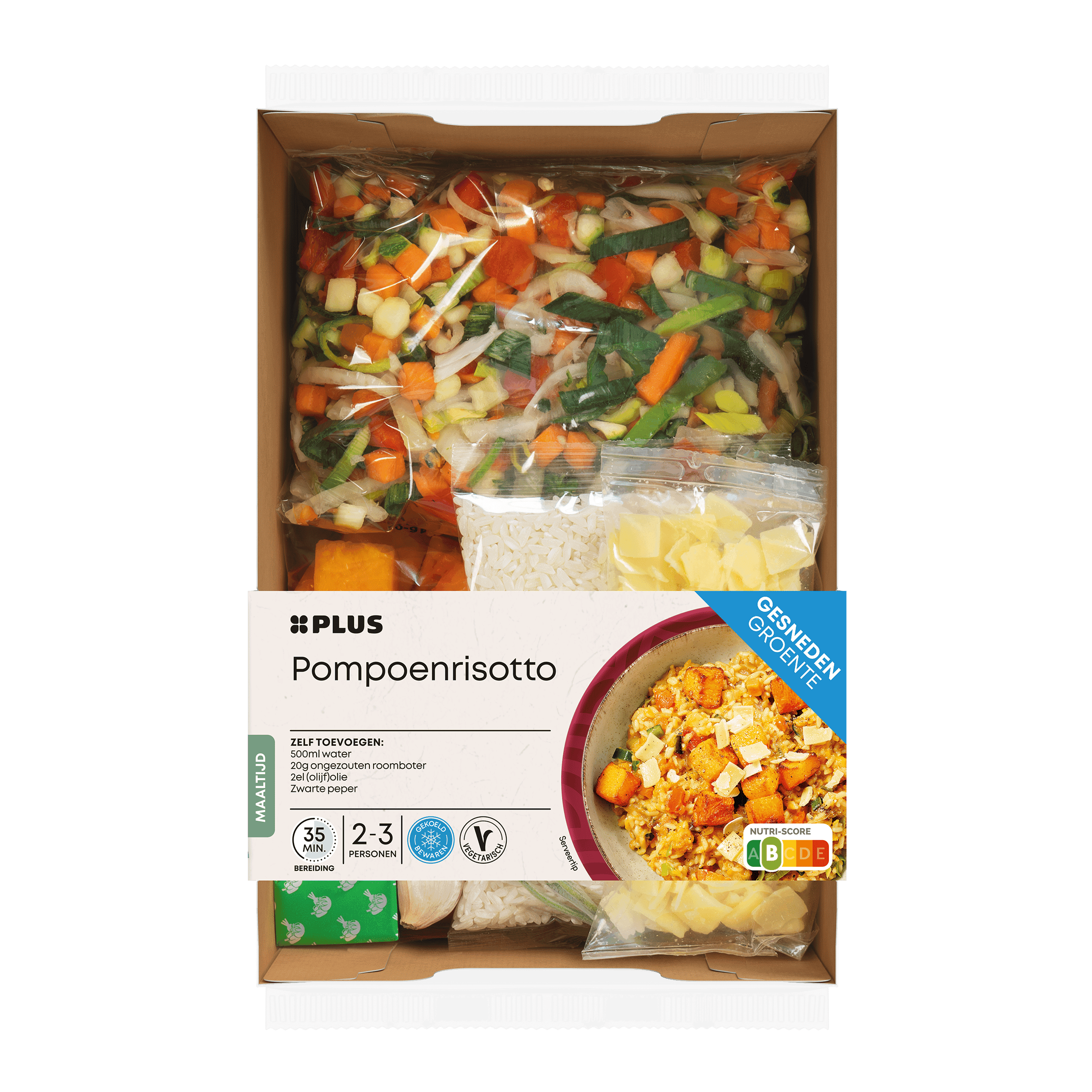 PLUS Gesneden verspakket Pompoenrisotto