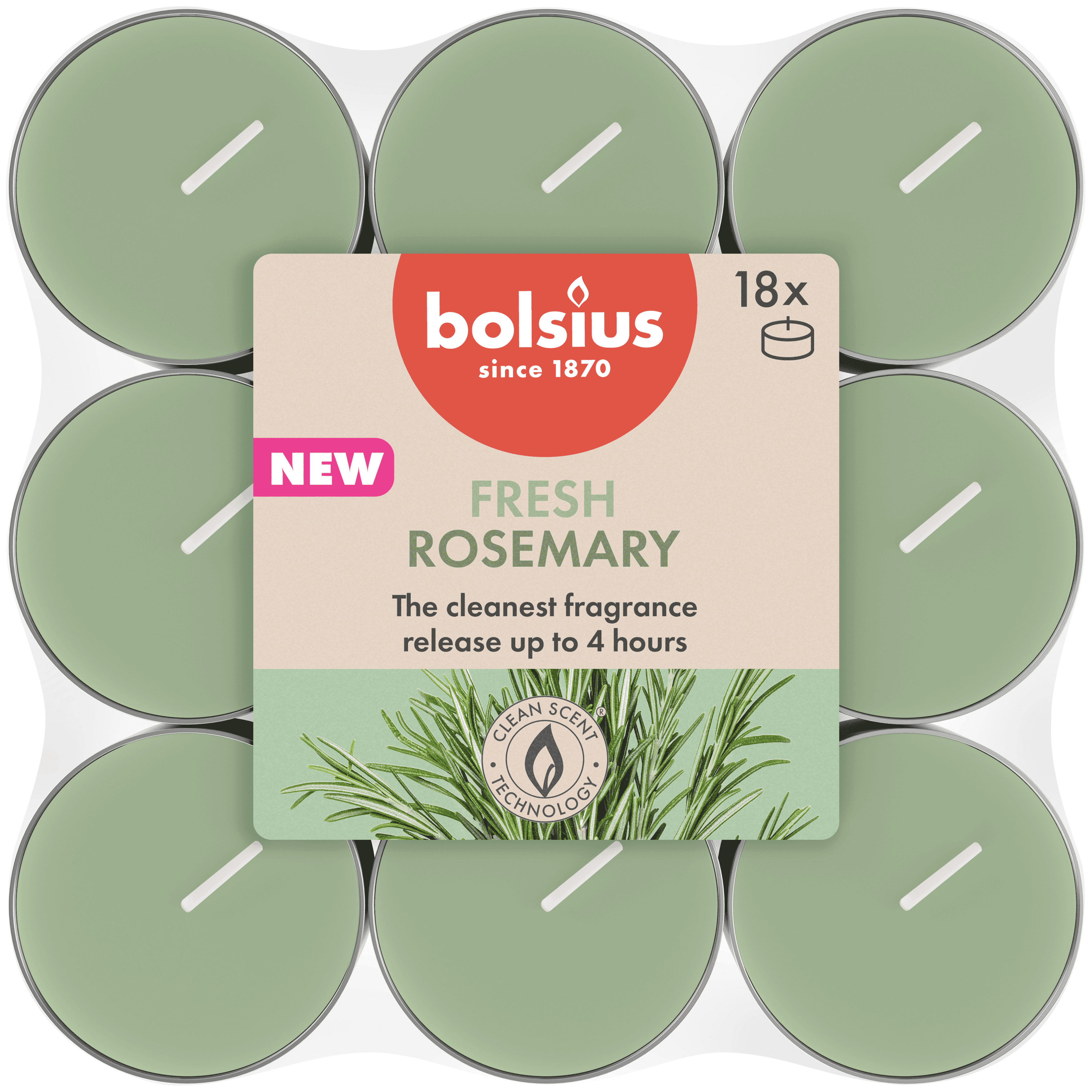 Bolsius Geurtheelichten 4u True Scents Rosemar